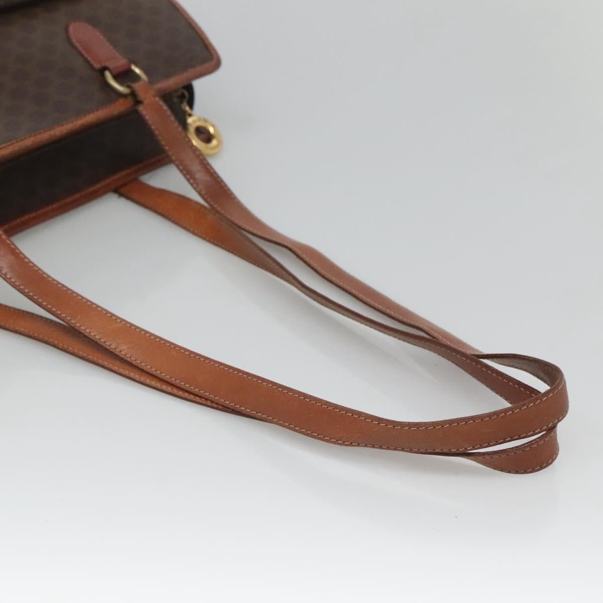 Celine CELINE Macadam Canvas Shoulder Bag Pvc Leather Brown Gold Size ONE SIZE - 7 Thumbnail