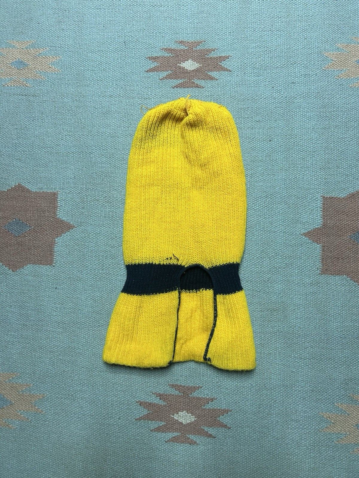 Vintage Vintage knit beanie balaclava robber mask snowmobile hat Size ONE SIZE - 4 Thumbnail