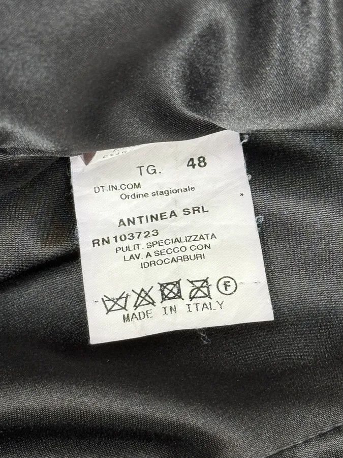 Armani Collezioni 2000s Armani Collezioni Grey Geommetrical Biker Leather Jacket Size XS / US 0-2 / IT 36-38 - 11 Thumbnail