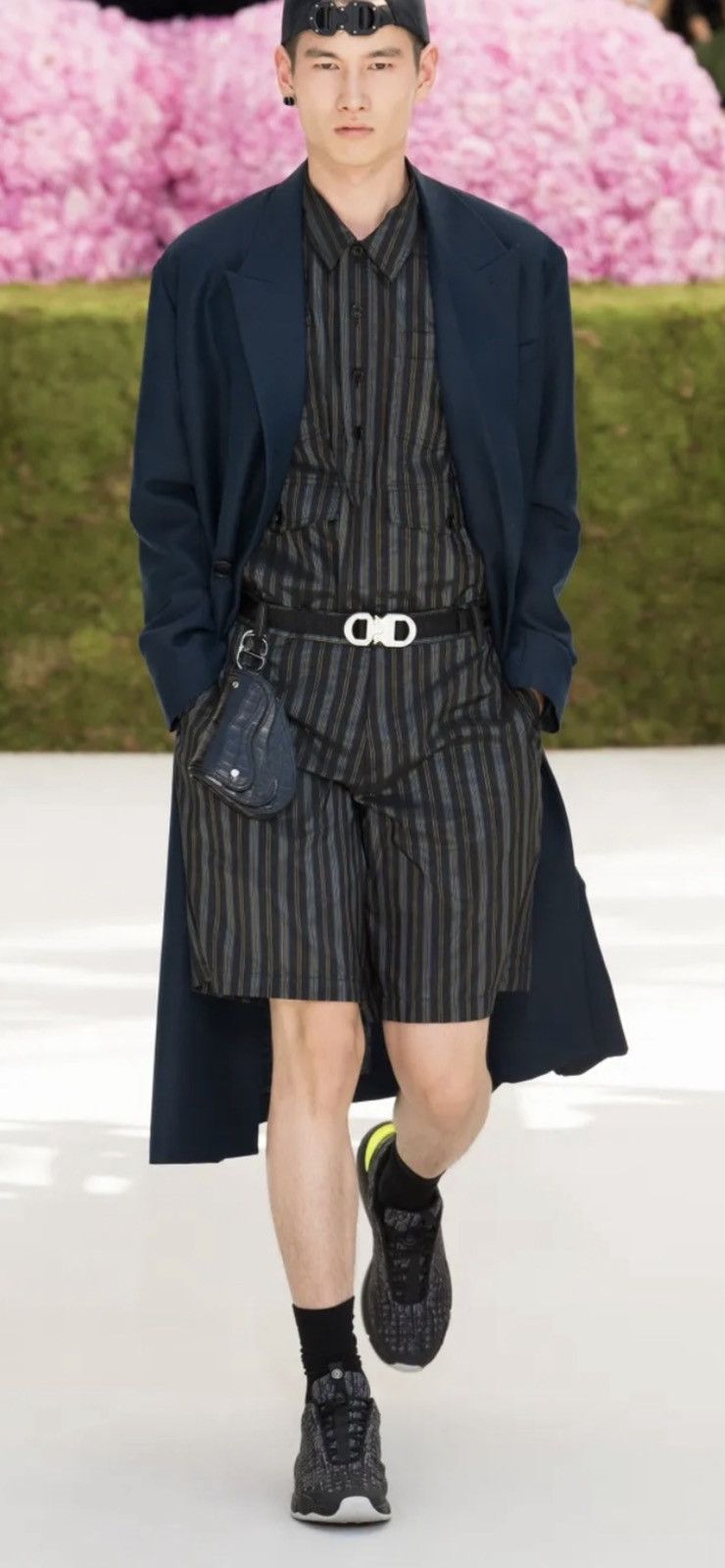 image of Dior Kaws Overcoat. 50/40. $3150 in Navy, Men's (Size Medium)