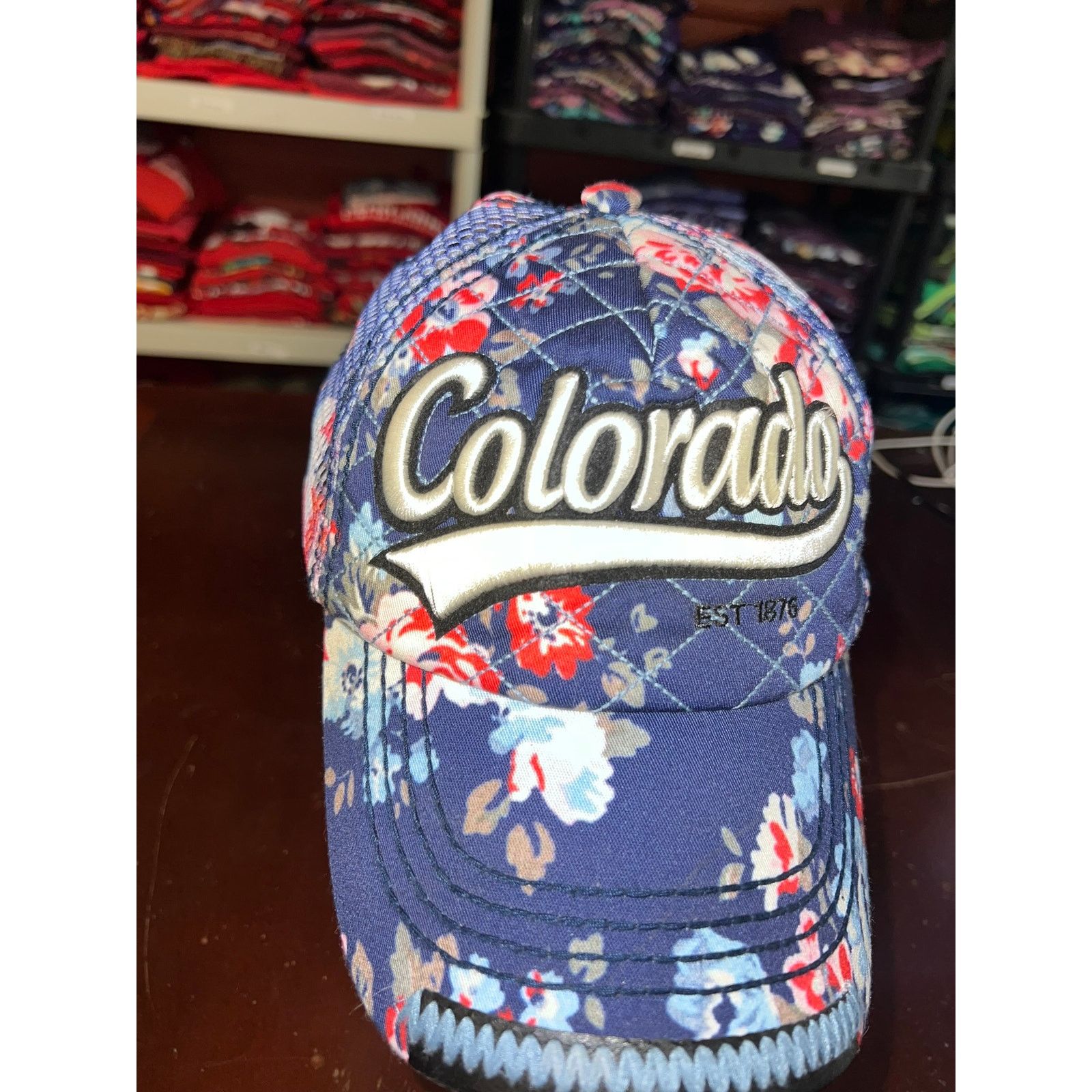 Robin Ruth Robin Ruth Colorado Hat Floral Flower Blue Snapback Headwear Size ONE SIZE - 3 Thumbnail