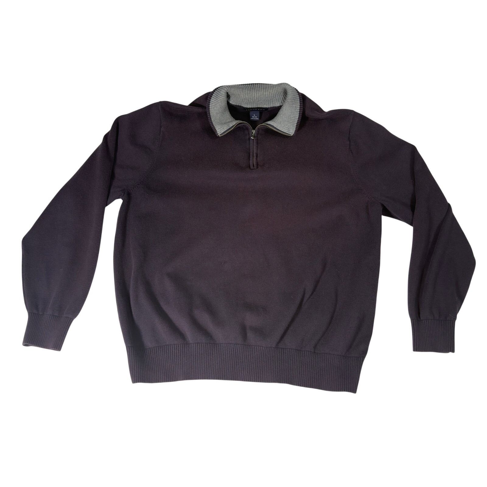 Lands' End Lands' End 100 Supima Cotton 1/4 Zip Sweater High Collar Size US L / EU 52-54 / 3 - 1 Thumbnail