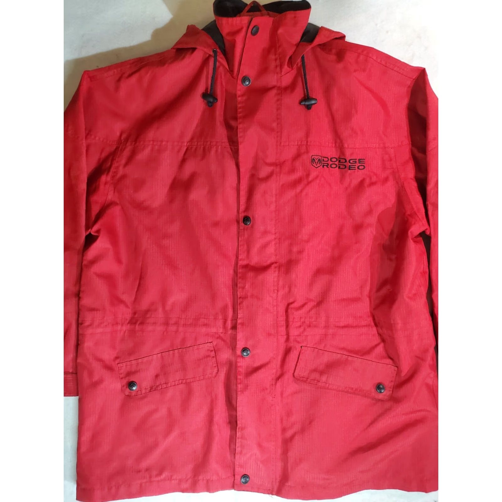 Vintage VINTAGE Cripple Creek Winter Jacket Dodge Rodeo Dodge Ram Trucks Mens 2XL Red Parka Embroidered Long Solid Jacket Coat MOH Size US XXL / EU 58 / 5 - 2 Thumbnail