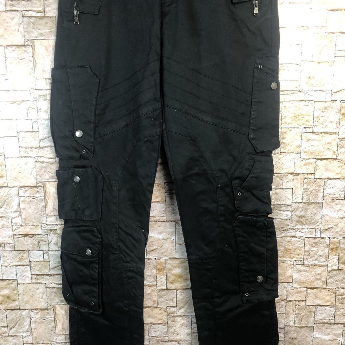 HYDROGEN DL Hydrogen H2J Black Cargo Multipocket Pants #A78 Size US 34 / EU 50 - 7 Thumbnail