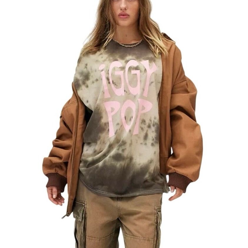 Urban Outfitters Iggy Pop Graphic Tie Dye T-Shirt Dress Size S/M Size ONE SIZE - 4 Thumbnail