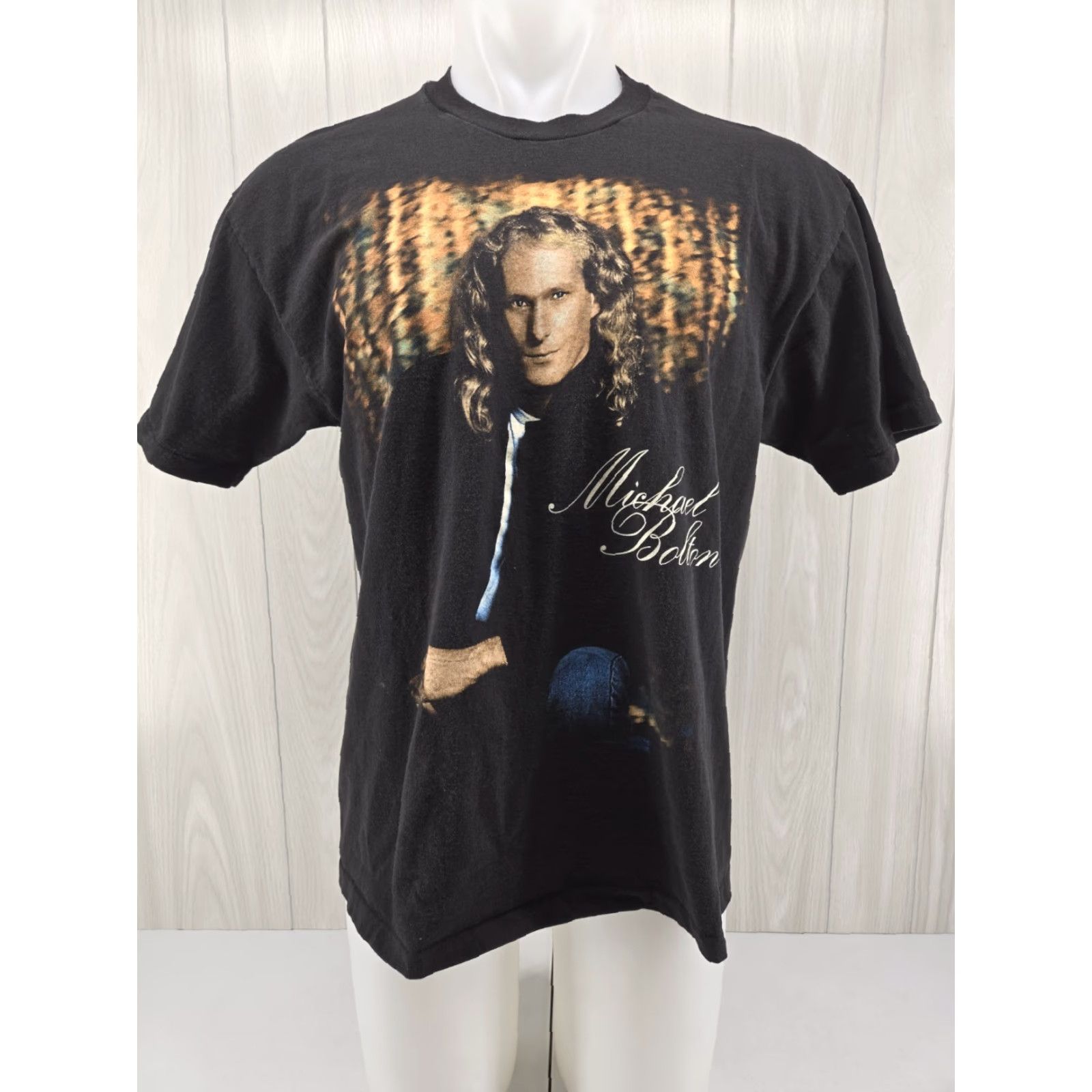 Hanes VINTAGE Hanes T-Shirt Michael Bolton 1994 World Tour 90s Shirt XL Black Short Sleeve Mens Size US XL / EU 56 / 4 - 2 Thumbnail