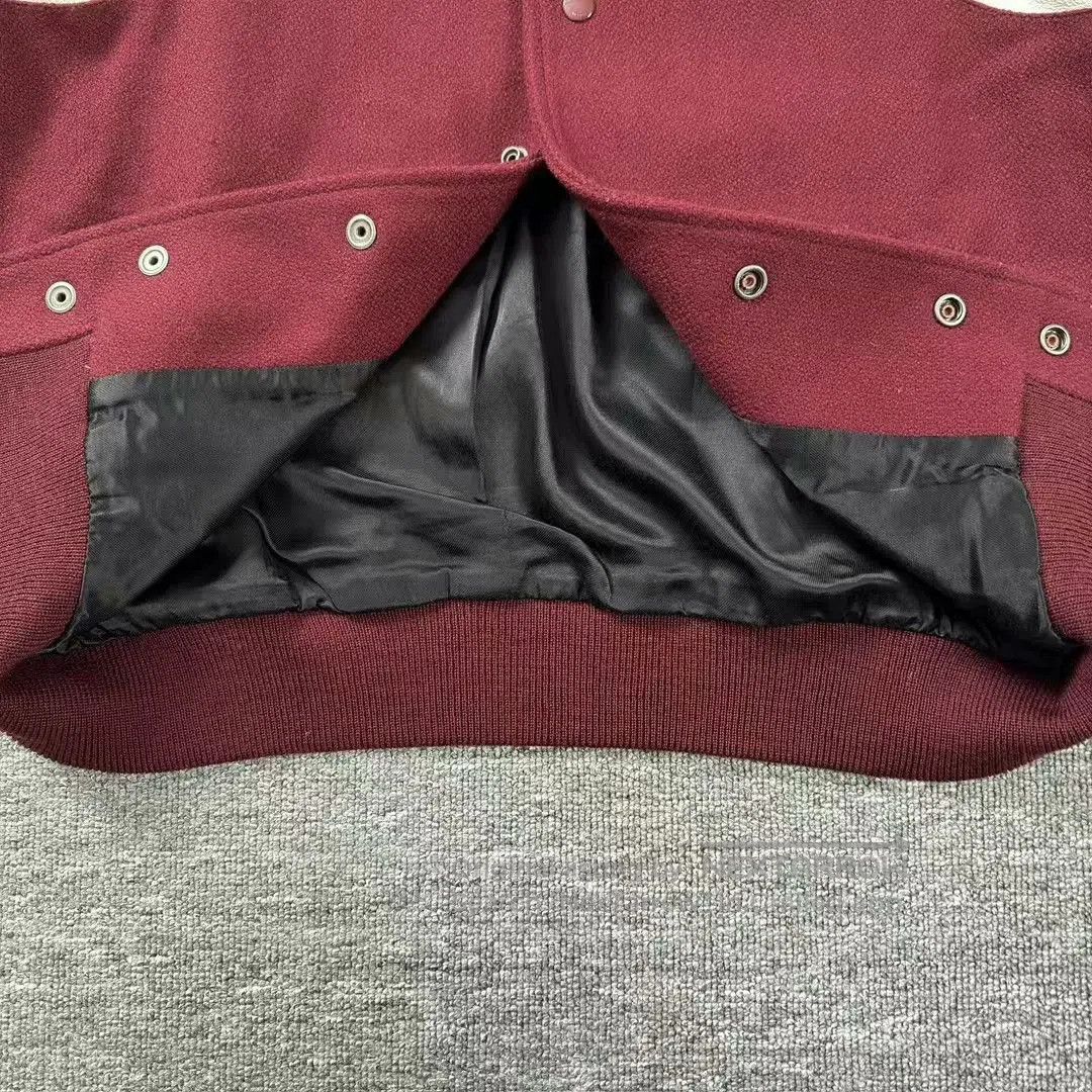 Saint Laurent Paris dark red striped baseball jacket by SLP. Size US M / EU 48-50 / 2 - 6 Thumbnail