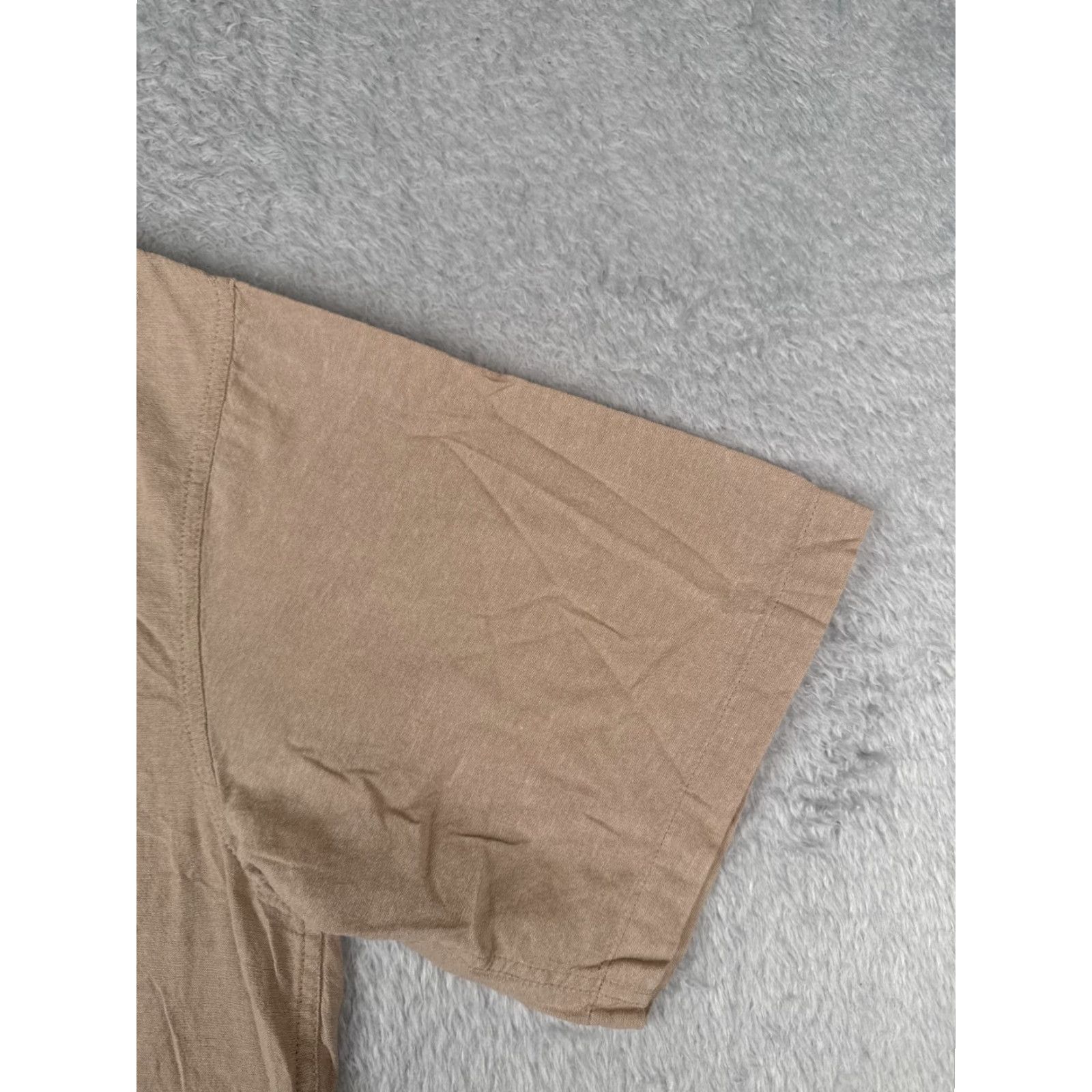Big Dogs Big Dogs Shirt Adult 2XL XXL Beige Button Up Short Sleeve Pocket 100% Cotton Size US L / EU 52-54 / 3 - 2 Thumbnail