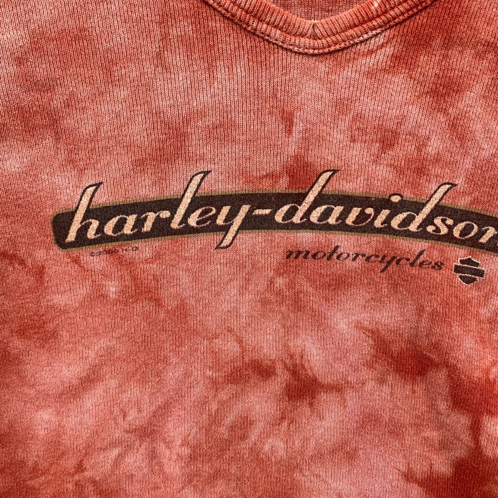 Harley Davidson VINTAGE Harley-Davidson Motorcycle Top Womens L Red Cropped 3/4 Sleeve V-Neck 20x19.5 Womens Mens Size L / US 10 / IT 46 - 6 Thumbnail