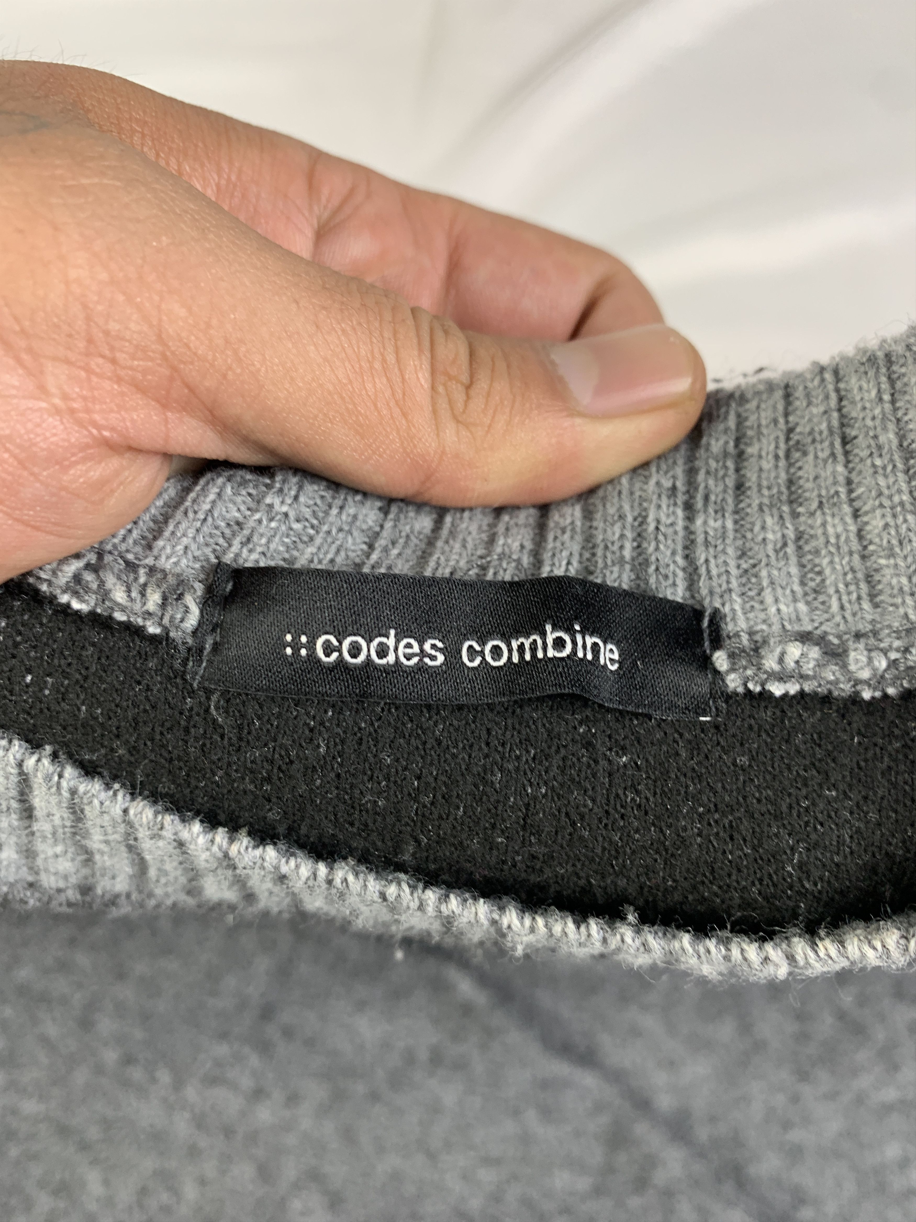 Codes Combine ::codes combine Charcoal Fleece Stiff Sweater (L) Size US L / EU 52-54 / 3 - 6 Thumbnail