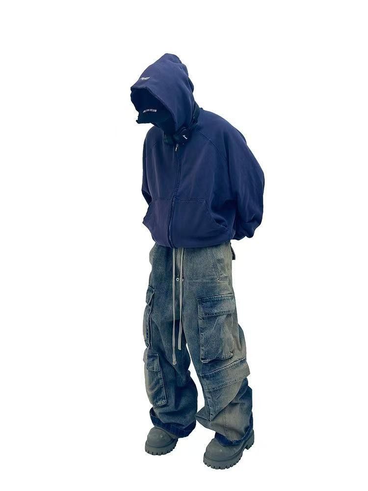 Japanese Brand × Jean Washed and Aged Gradient Colour Loose Fit Work Jeans Size US 34 / EU 50 - 3 Thumbnail