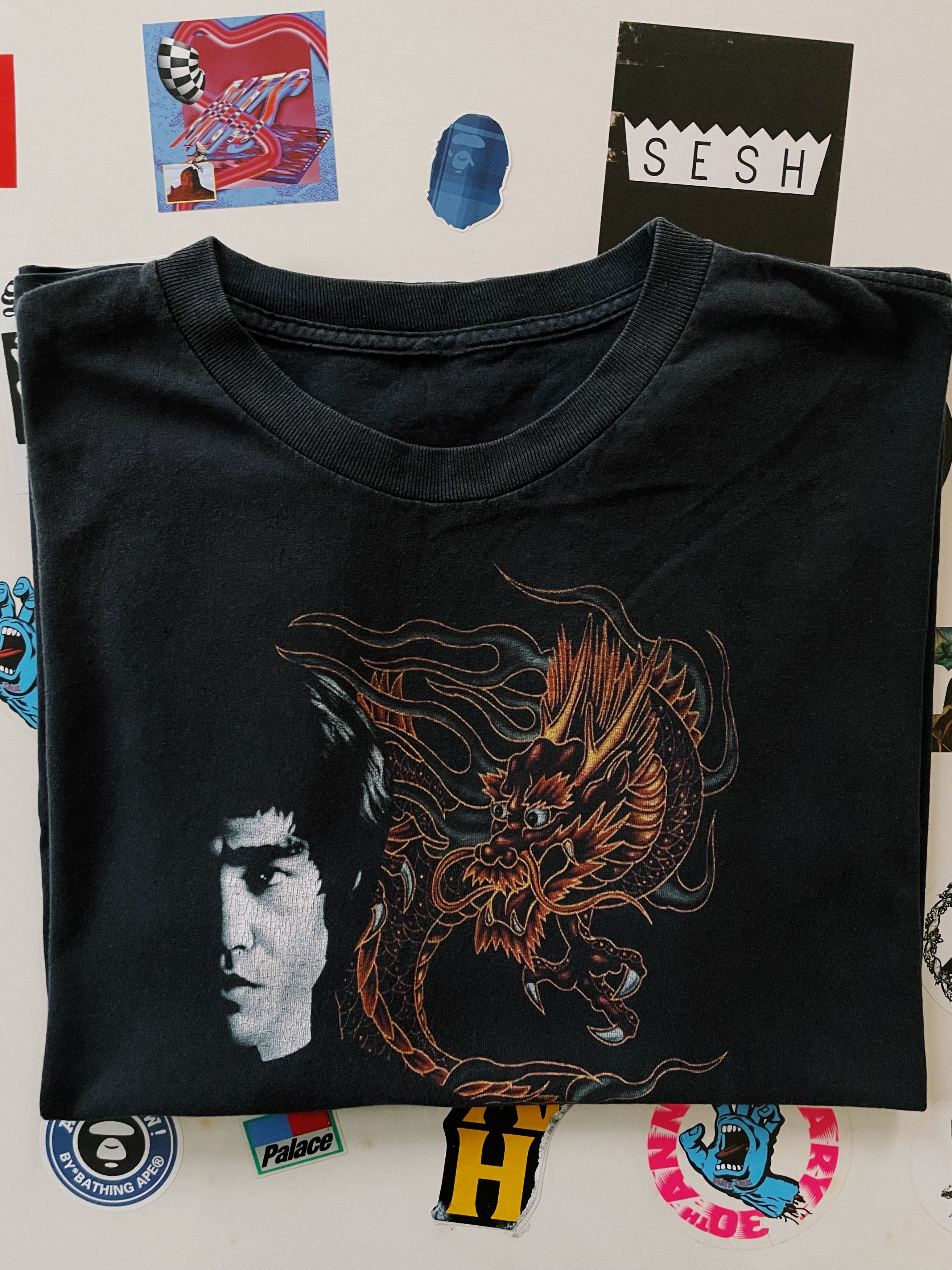 Universal Studios × Vintage Vintage 90s Bruce Lee Dragon's Shadow T-shirt Black Size US XL / EU 56 / 4 - 7 Thumbnail