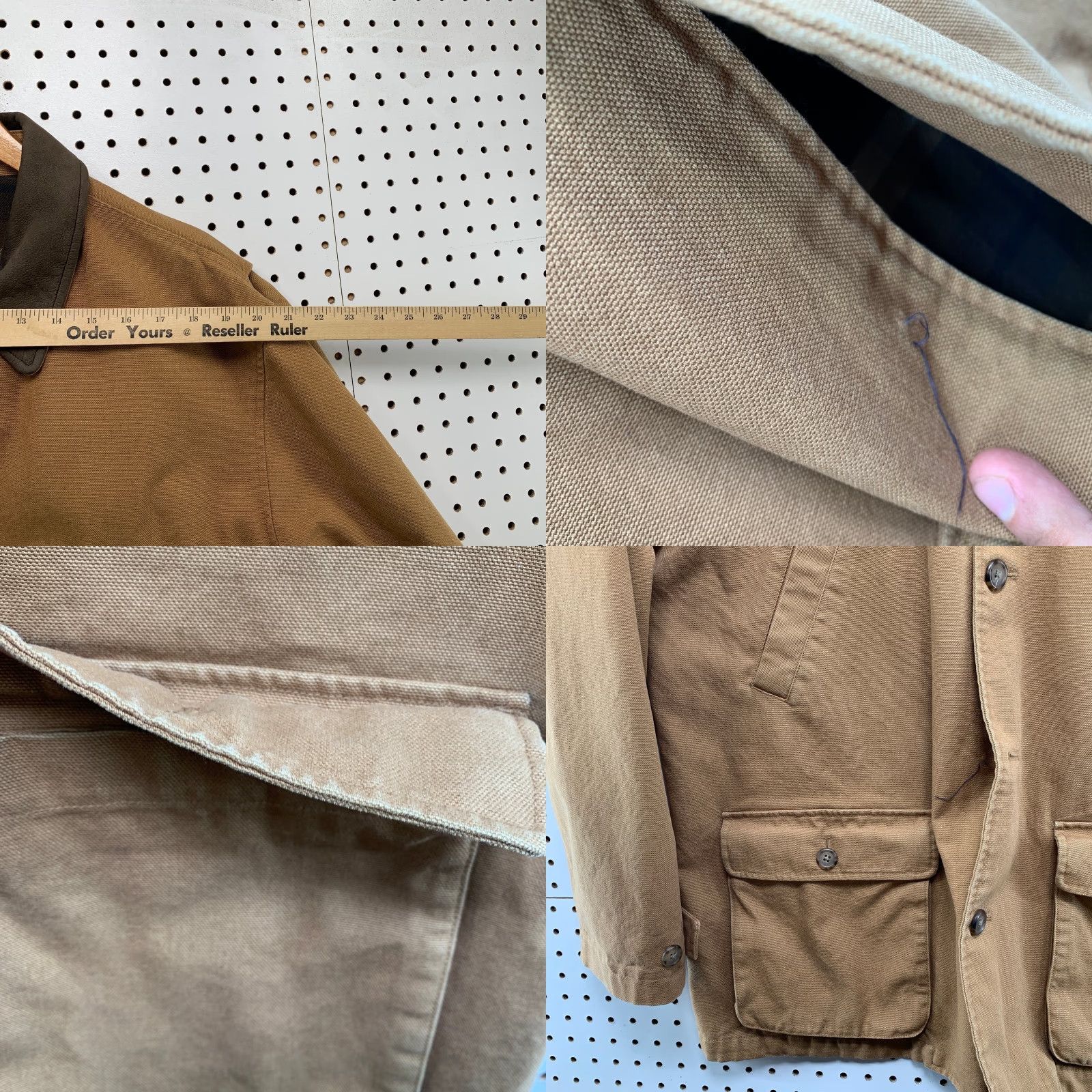 Lands' End VINTAGE Lands End Coat Mens XL Brown Canvas Barn Chore Flannel Plaid Leather Size US XL / EU 56 / 4 - 10 Thumbnail