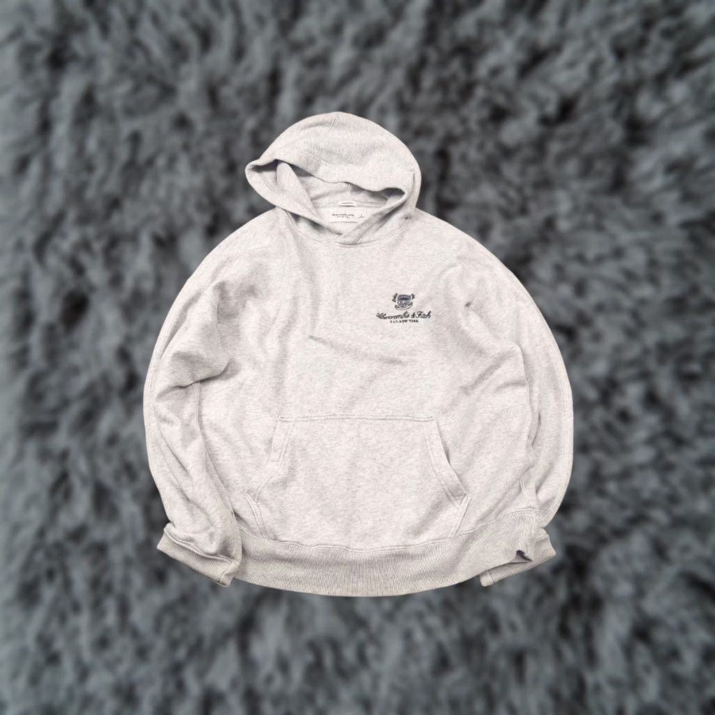 Abercrombie & Fitch Abercrombie & Fitch Logo Hoodie Gray Logo oversized soft fleece Vintage Style 90s Mens S Adult Small Size US S / EU 44-46 / 1 - 1 Thumbnail