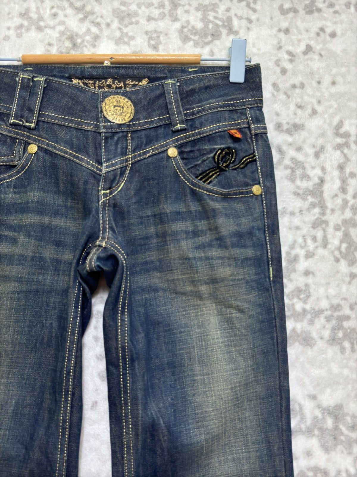 Hysteric Glamour Vintage Riobera Flared Low Rise Jeans Back Buckle Denim Size US 28 / EU 44 - 5 Thumbnail
