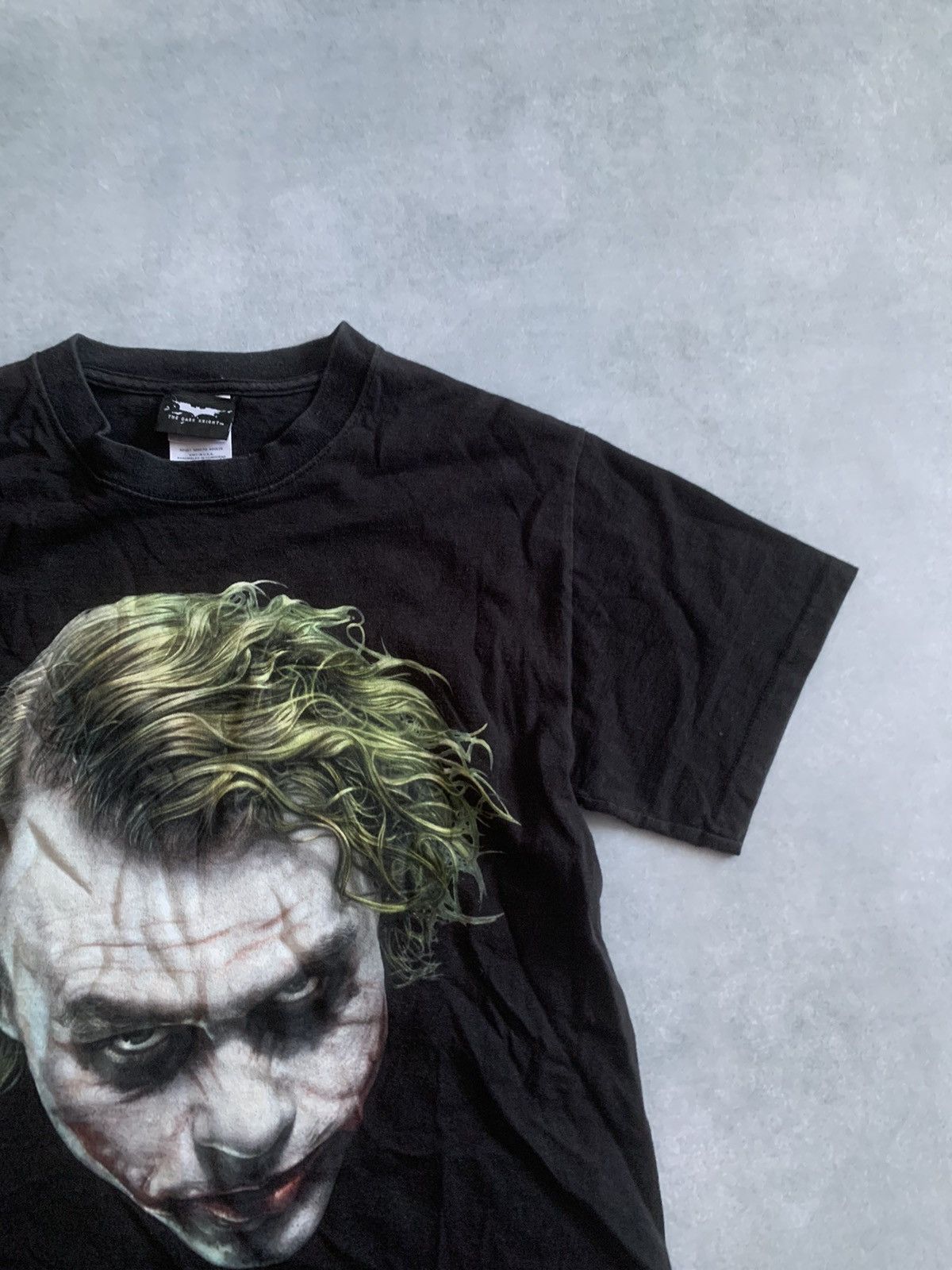 DC Comics × Vintage The Dark Knight 2008 Heath Ledger Joker Movie Promo T-Shirt Size US S / EU 44-46 / 1 - 4 Thumbnail
