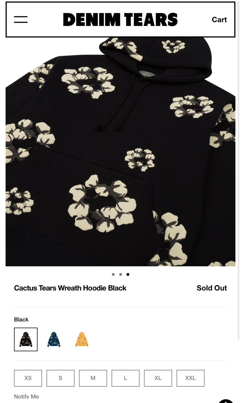 Cactus Plant Flea Market × DENIM TEARS Cactus Tears Wreath Hoodie Black XXL Size US XXL / EU 58 / 5 - 4 Thumbnail