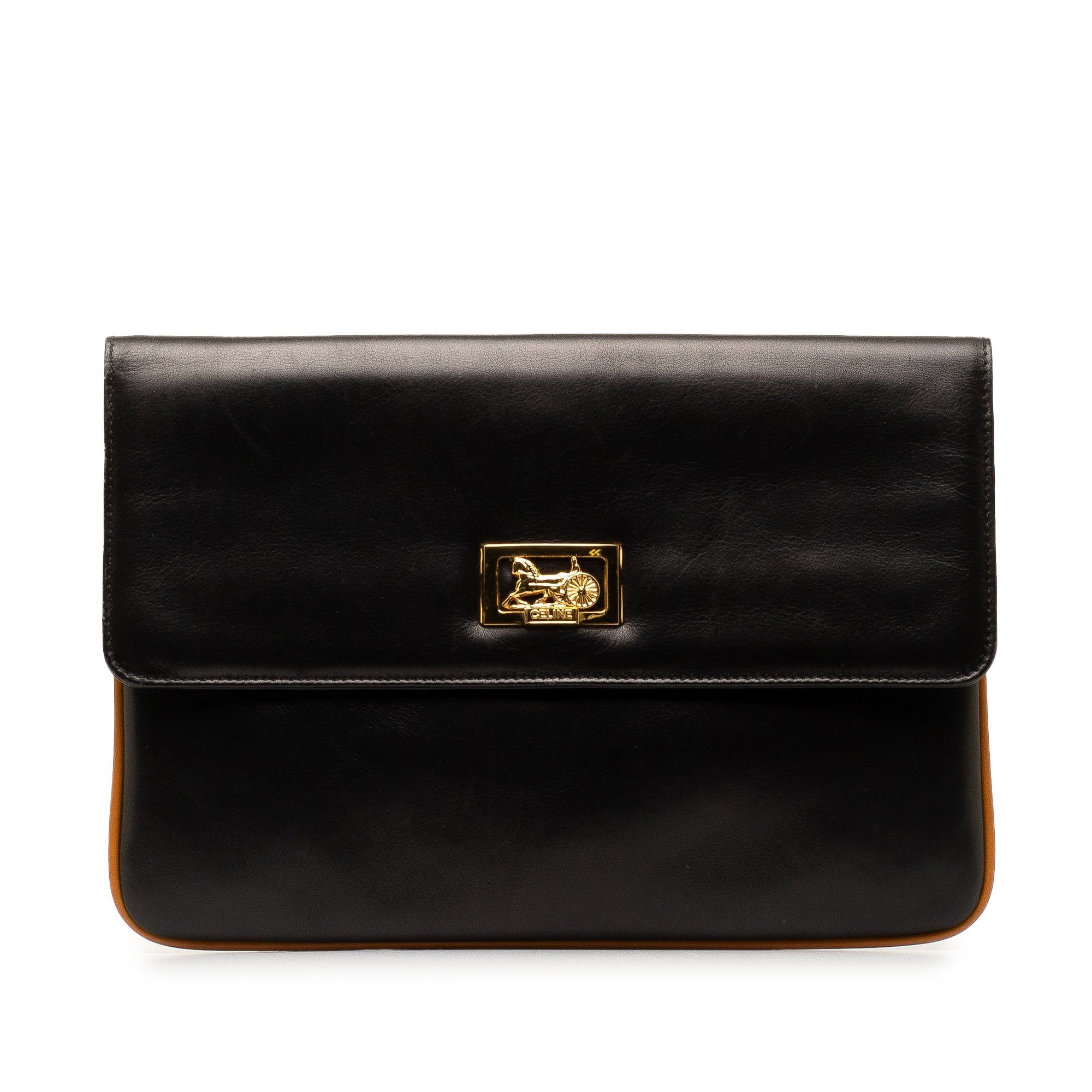image of Celine Carriage Clutch Clutch Bag in Black, Women's