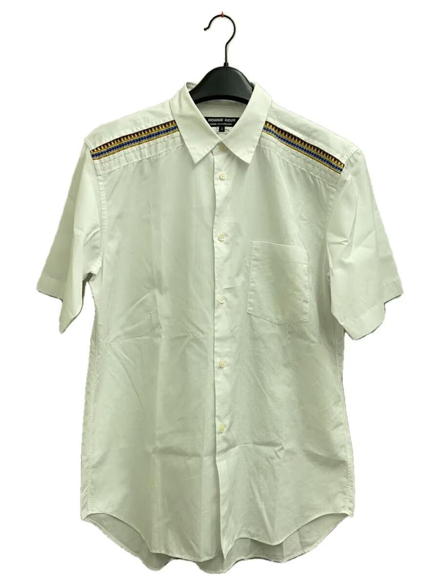 Comme des Garcons × Comme des Garcons Homme Plus Striped Patch Short Sleeve Button Shirt Size US L / EU 52-54 / 3 - 1 Thumbnail