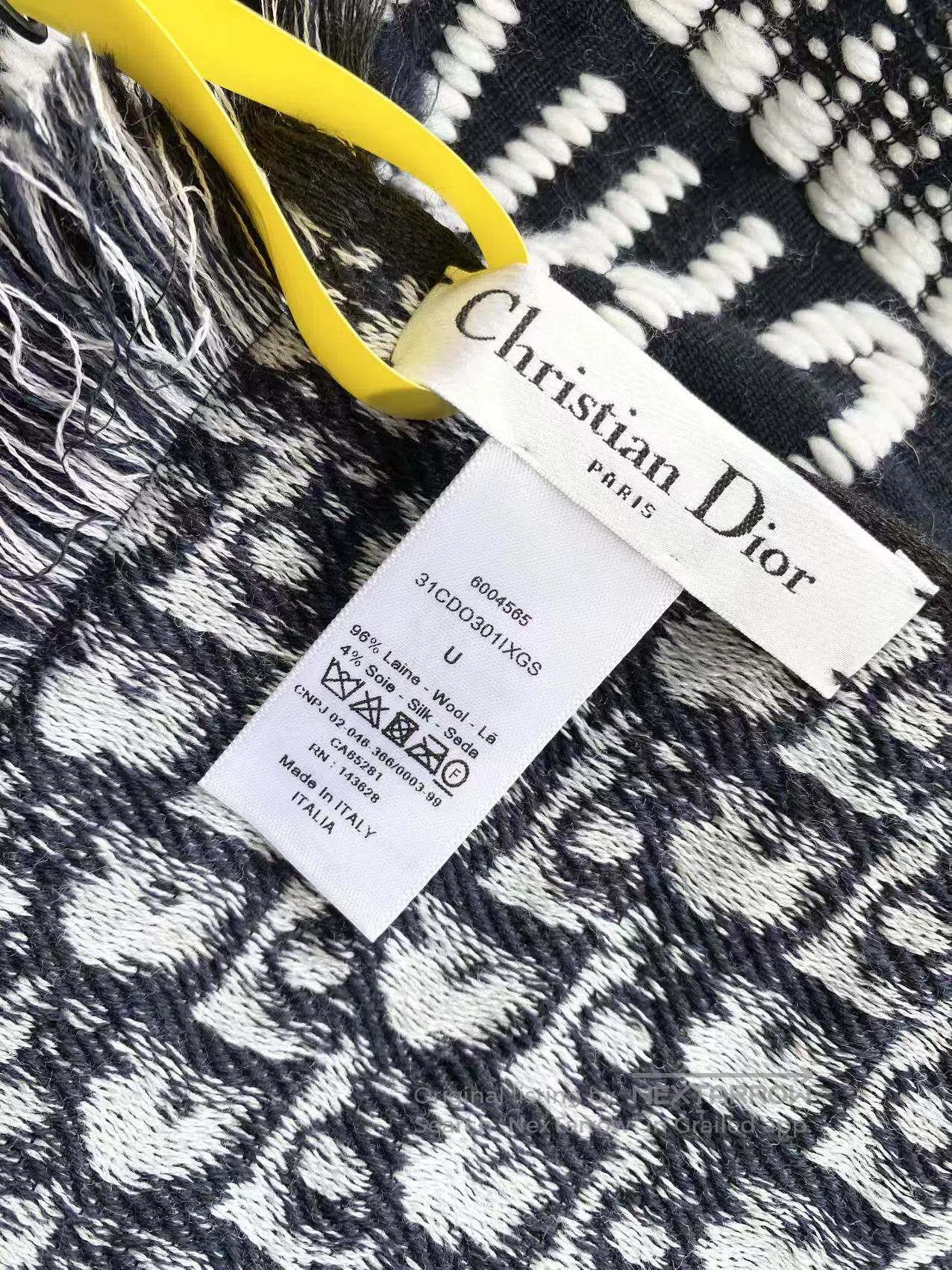 Dior Dior Presbyon double-sided fringed scarf| Size ONE SIZE - 6 Thumbnail