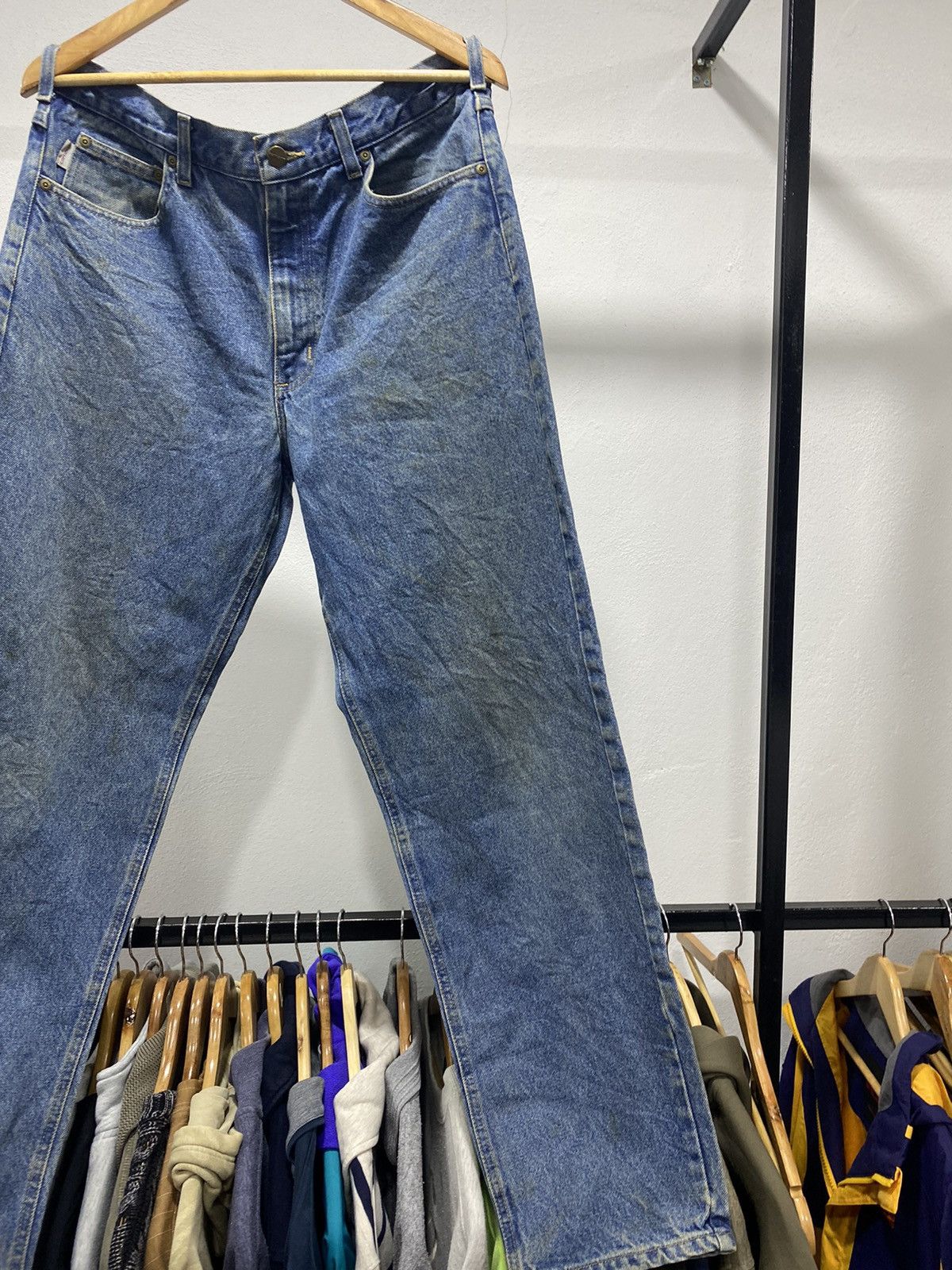 Carhartt × Vintage Vintage Carhartt Paint Splatter Denim 90s Size US 35 - 14 Thumbnail