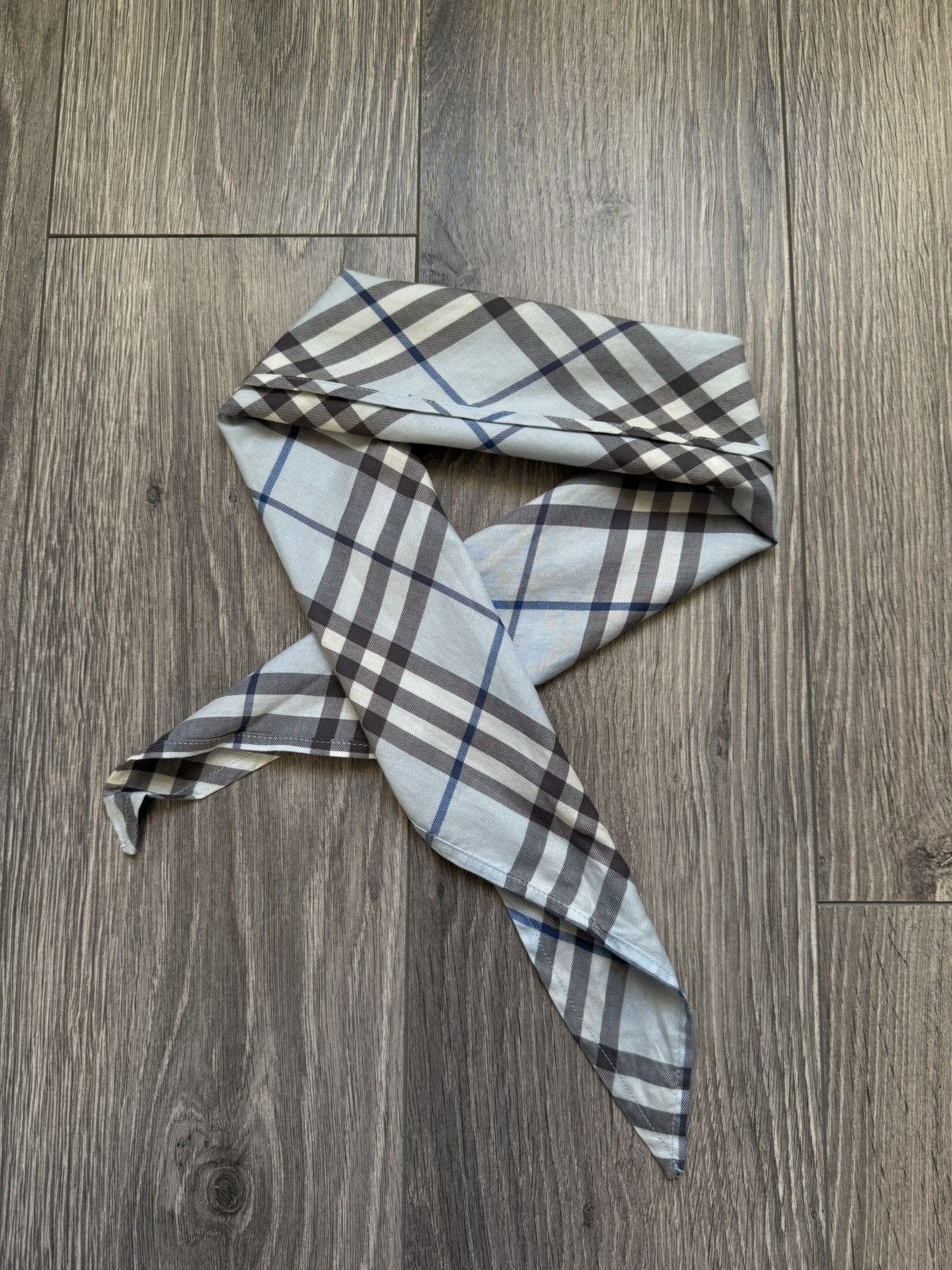 Burberry Burberry Blue Nova Check Vintage Handkerchief - Pocket Size ONE SIZE - 1 Thumbnail