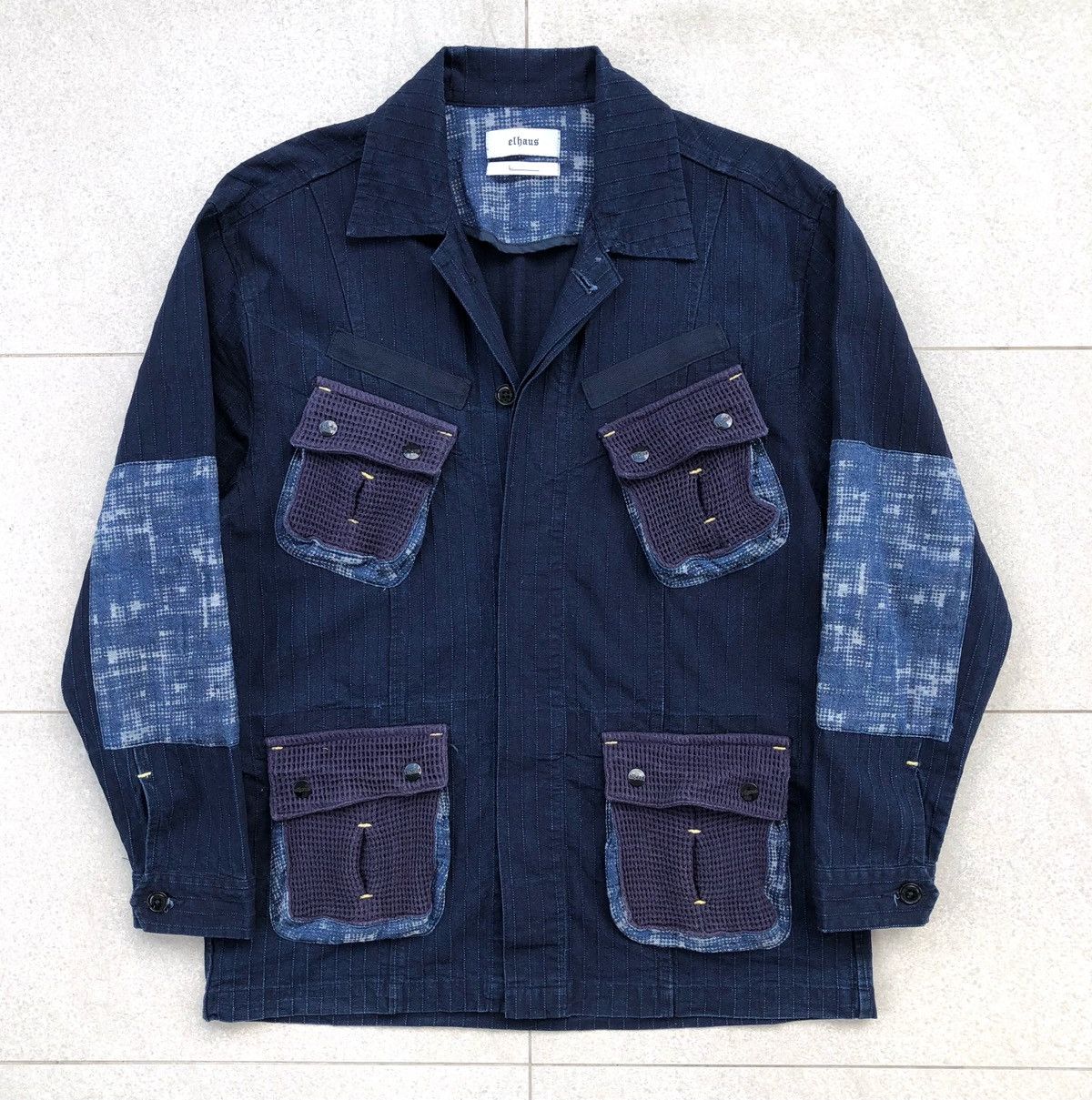 Elhaus Japanese Elhaus Coverall Kendogi Indigo Patchwork Jacket Size US L / EU 52-54 / 3 - 10 Thumbnail