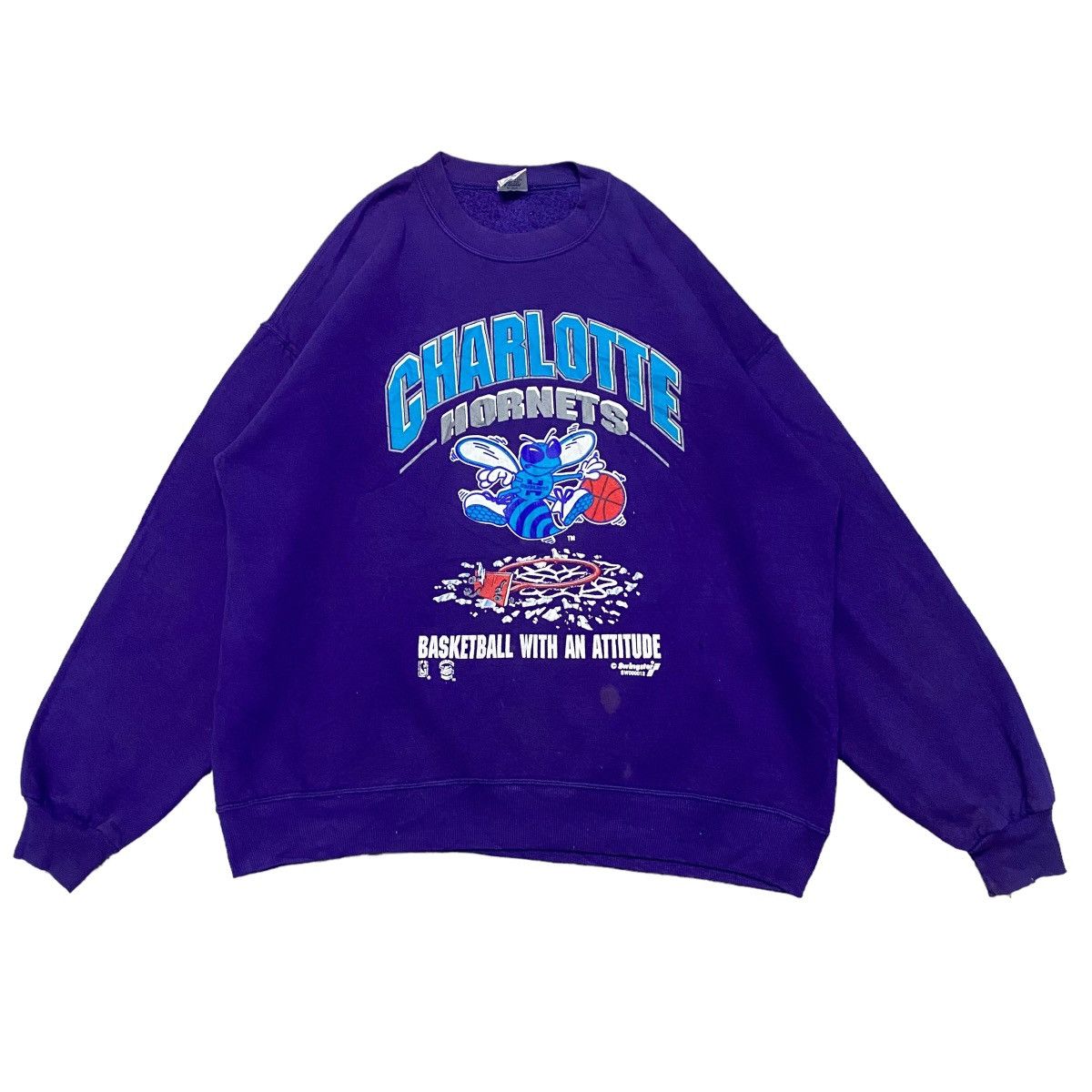 Vintage Vintage Charlotte Hornets Sweatshirt Size US XL / EU 56 / 4 - 1 Thumbnail