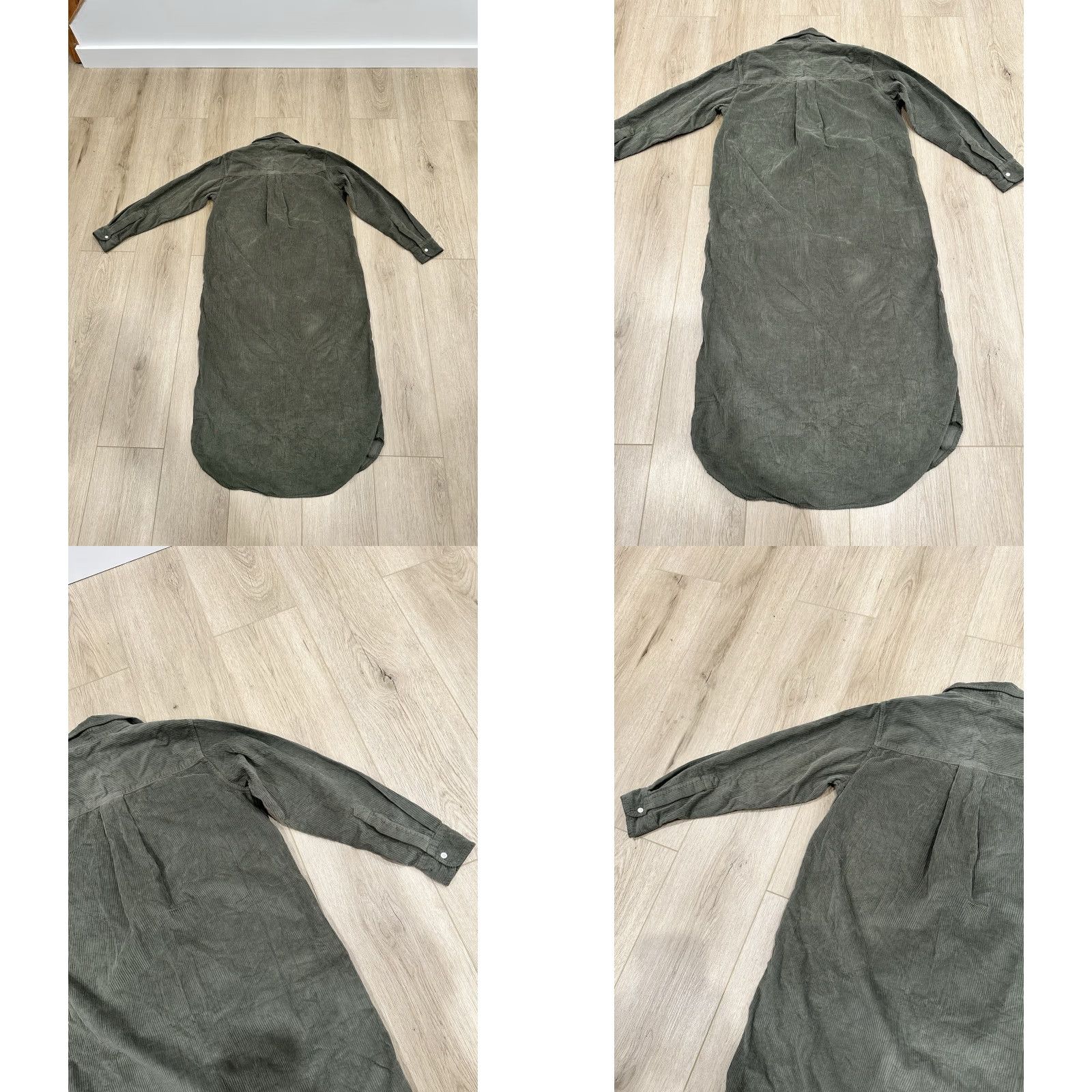 Frank & Eileen Frank & Eileen Rory Corduroy Maxi Shirtdress Long-Sleeve Green Cotton XS Dress Womens Regular Vintage No Size XS / US 0-2 / IT 36-38 - 9 Thumbnail