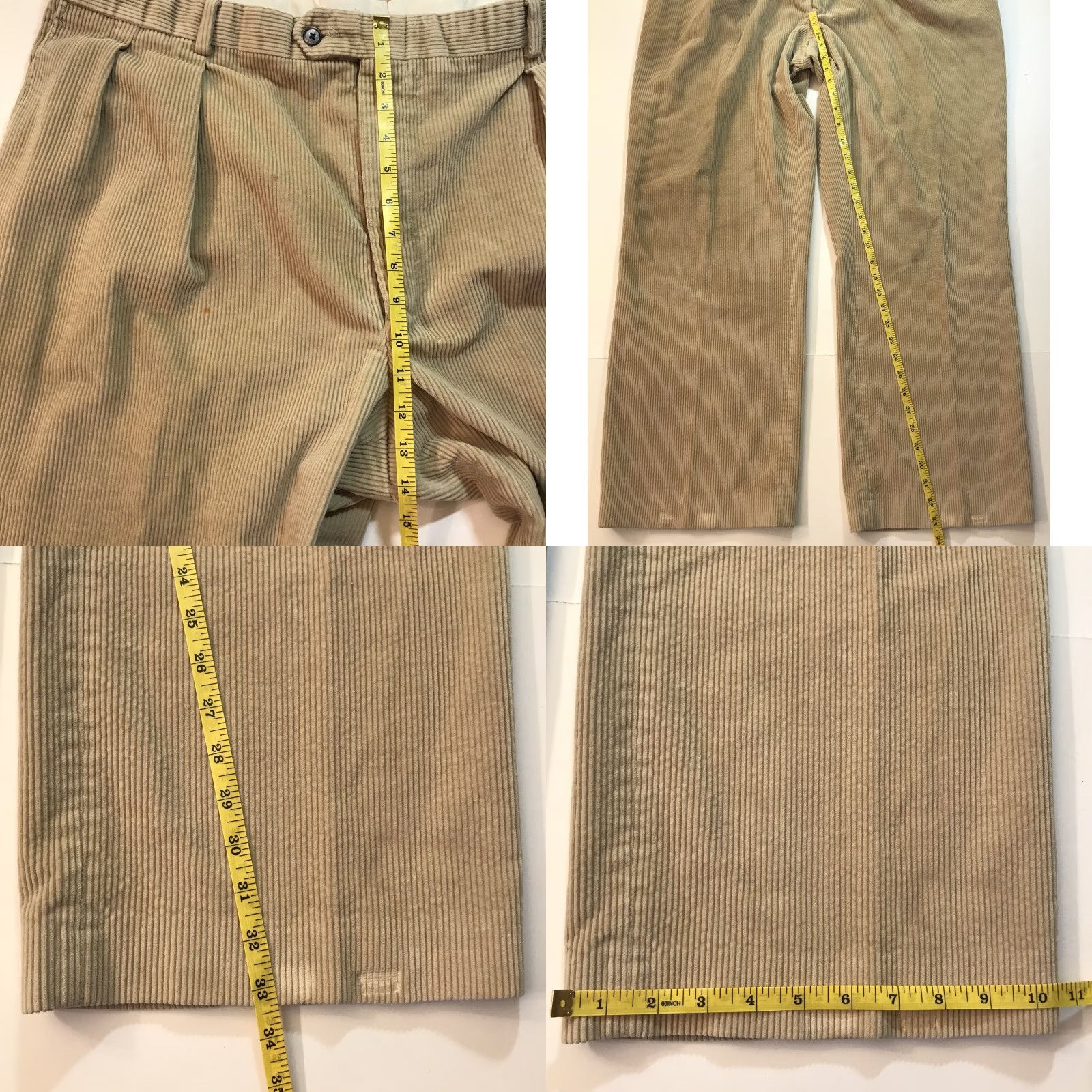Vintage VINTAGE L.L. Bean Corduroy Pants Jeans 44x34 Beige Flat Front Mens USA Size US 44 / EU 60 - 8 Thumbnail