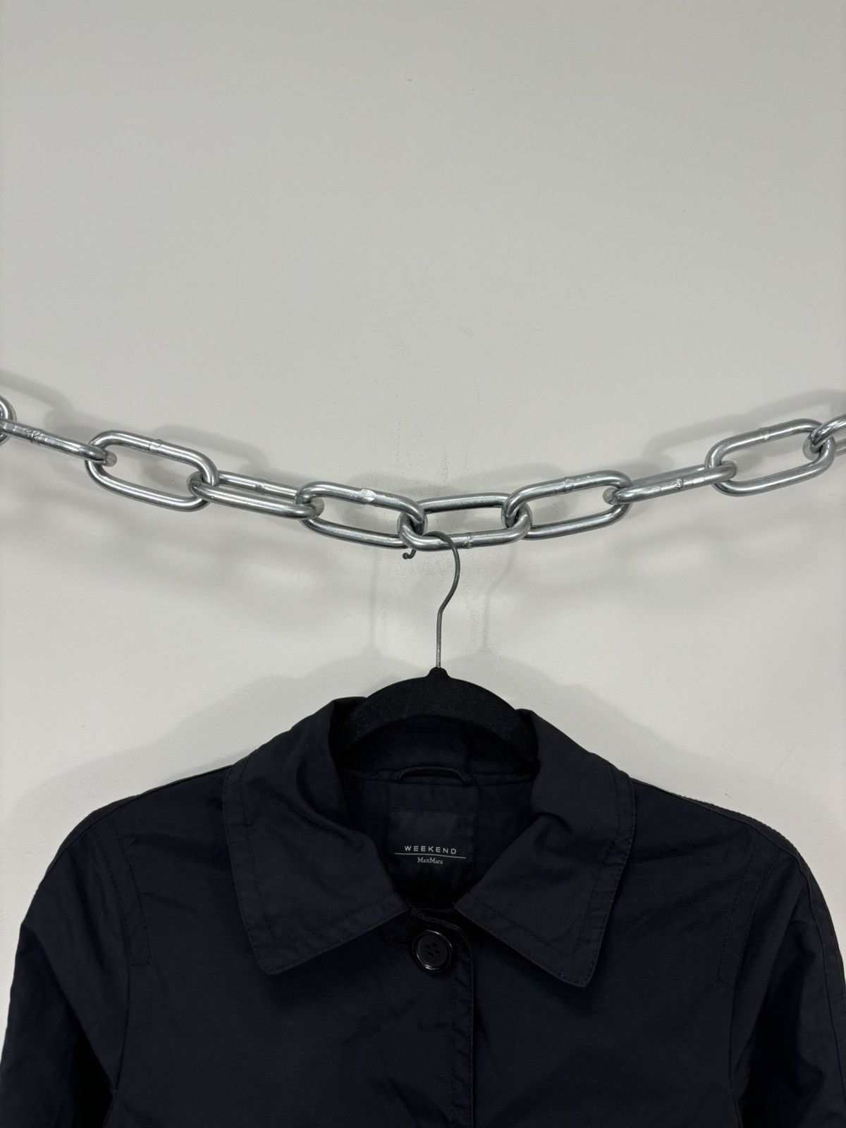 Weekend Max Mara Max Mara Weekend Women’s Black Cotton Nylon Trench Coat Size M / US 6-8 / IT 42-44 - 5 Thumbnail