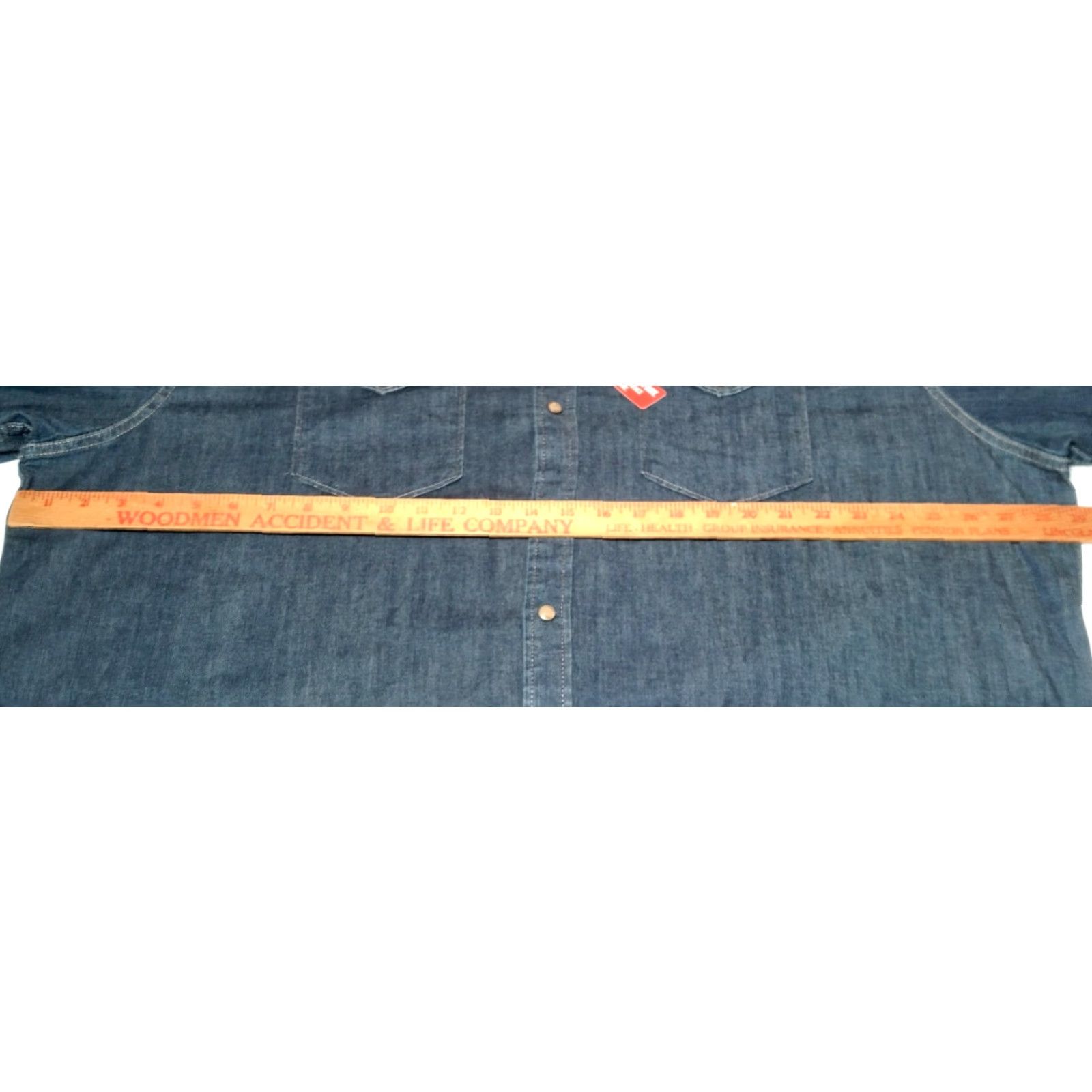 Wrangler VINTAGE Wrangler Western Shirt 3XL Slim Untuck Fit Blue Denim Stretch NEW Rodeo Mens Size US XXL / EU 58 / 5 - 4 Thumbnail