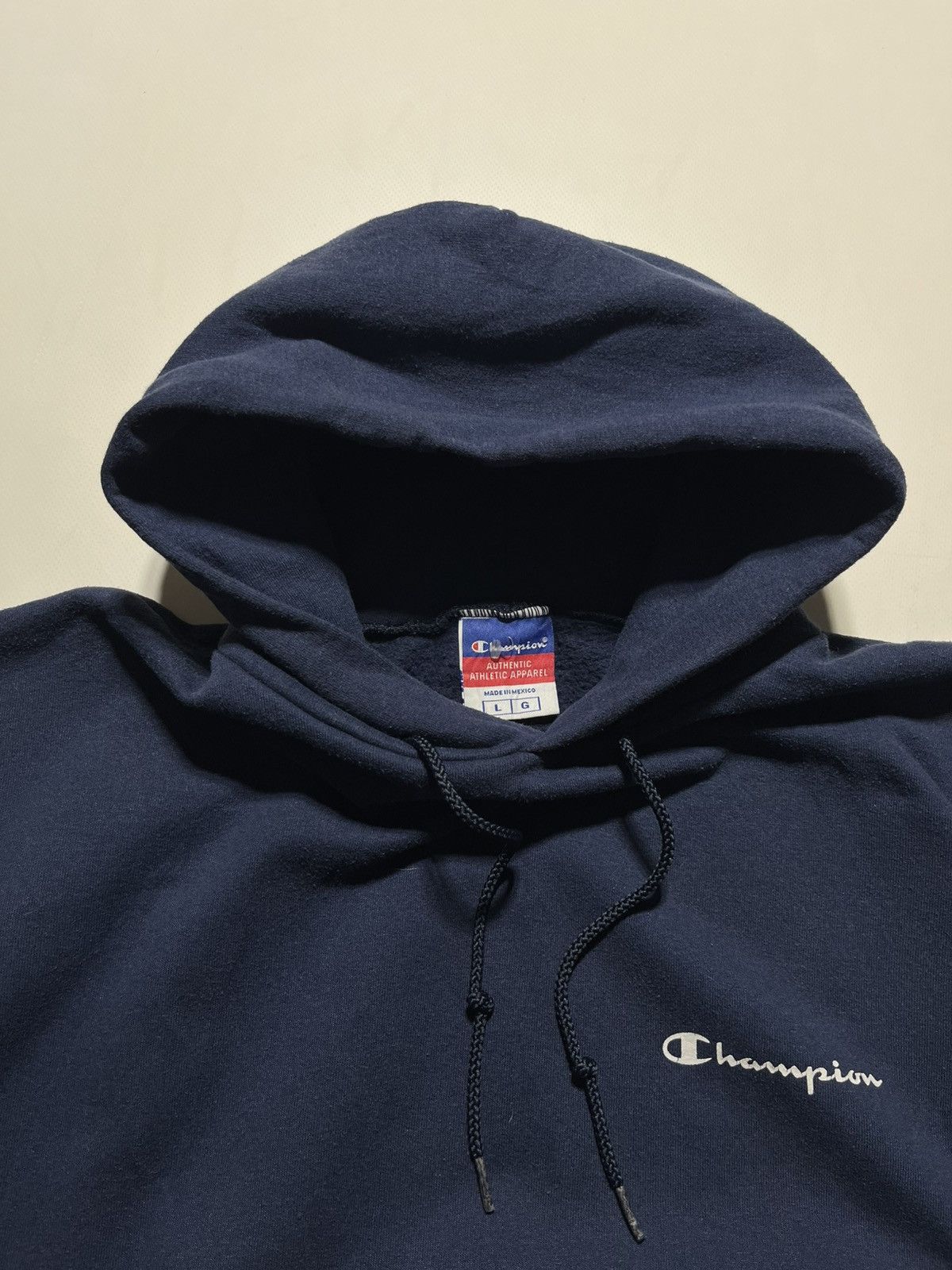 Champion Vintage 90’s Champion Heavyweight boxy fit hoodie navy L Size US L / EU 52-54 / 3 - 4 Thumbnail