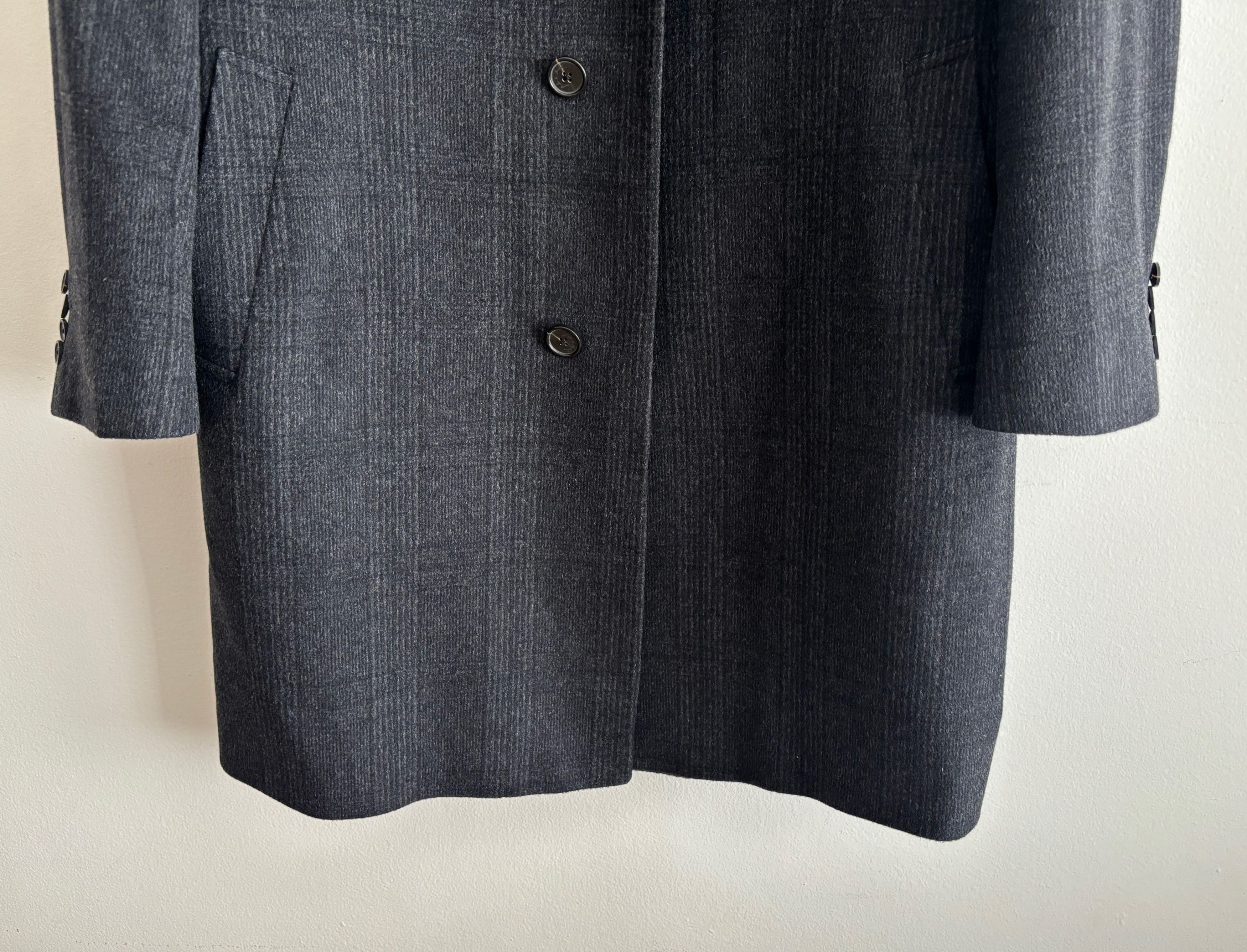 Colombo John W. Nordstrom Grey Check Colombo Cashmere Overcoat - 44 Size US L / EU 52-54 / 3 - 5 Thumbnail