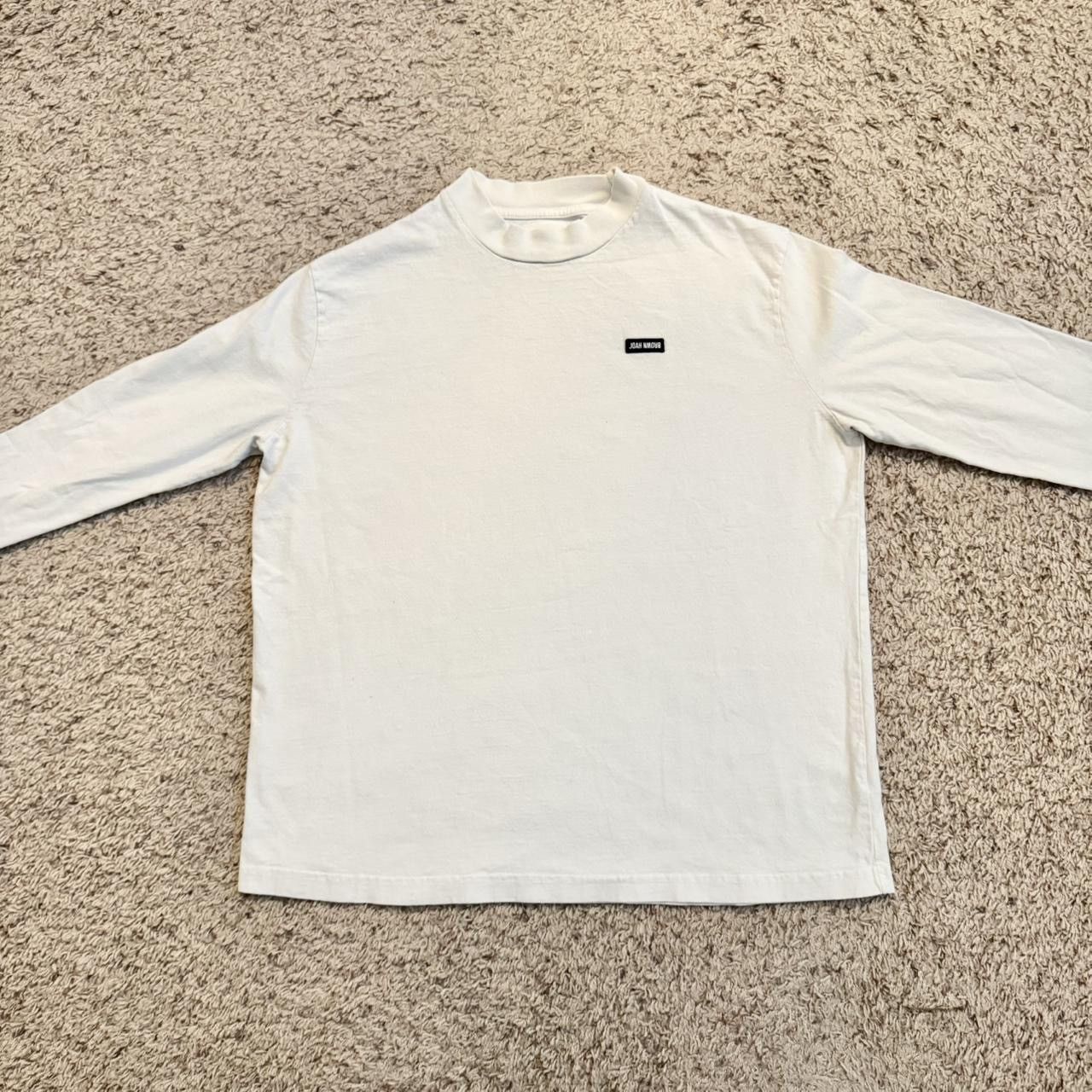 Other Designer Joah Brown Embossed White Mock Neck Long Sleeve XL Size US XL / EU 56 / 4 - 3 Thumbnail
