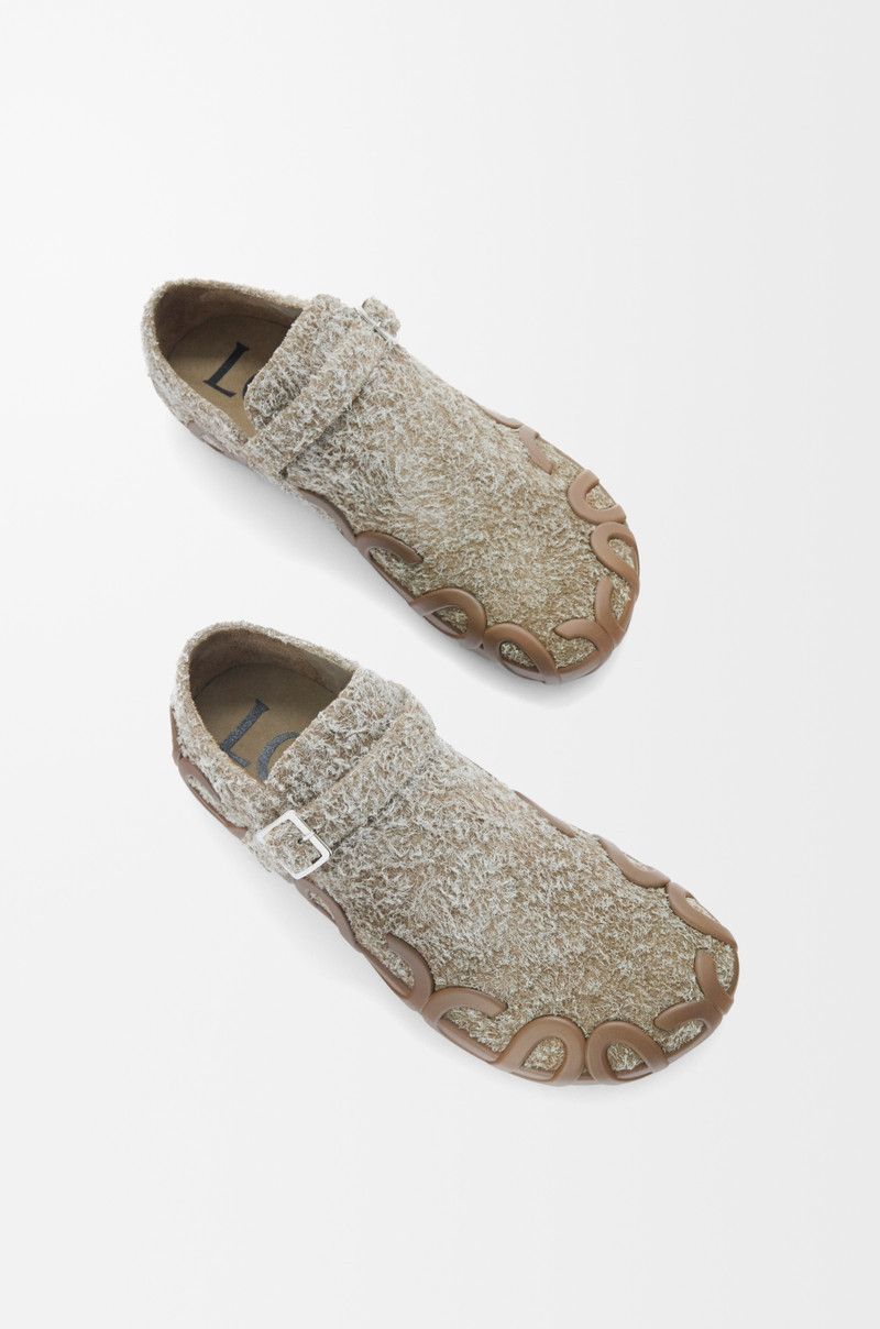 Loewe o1in1g0426 Rise Loafers in Brushed Suede in Khaki Green Size US 8 / EU 41 - 4 Thumbnail