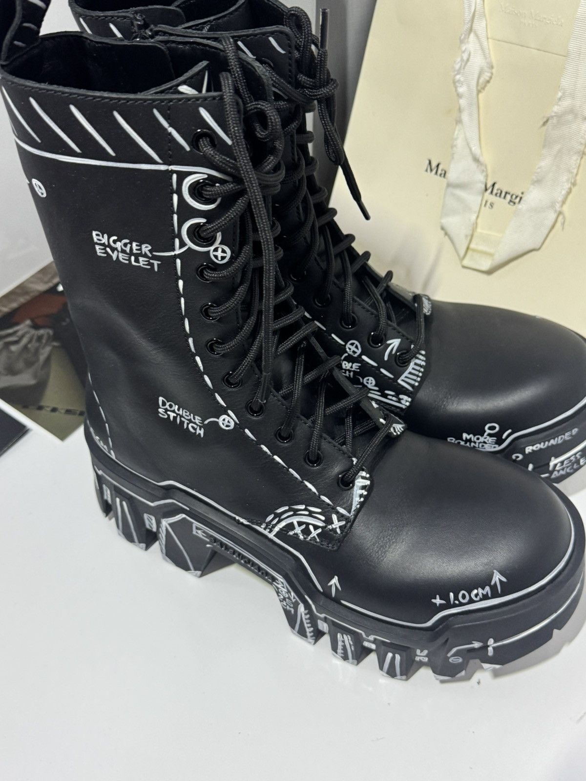 Balenciaga ✅Balenciaga bulldozer boots lace up marker 39-41 Size US 8 / EU 41 - 5 Thumbnail