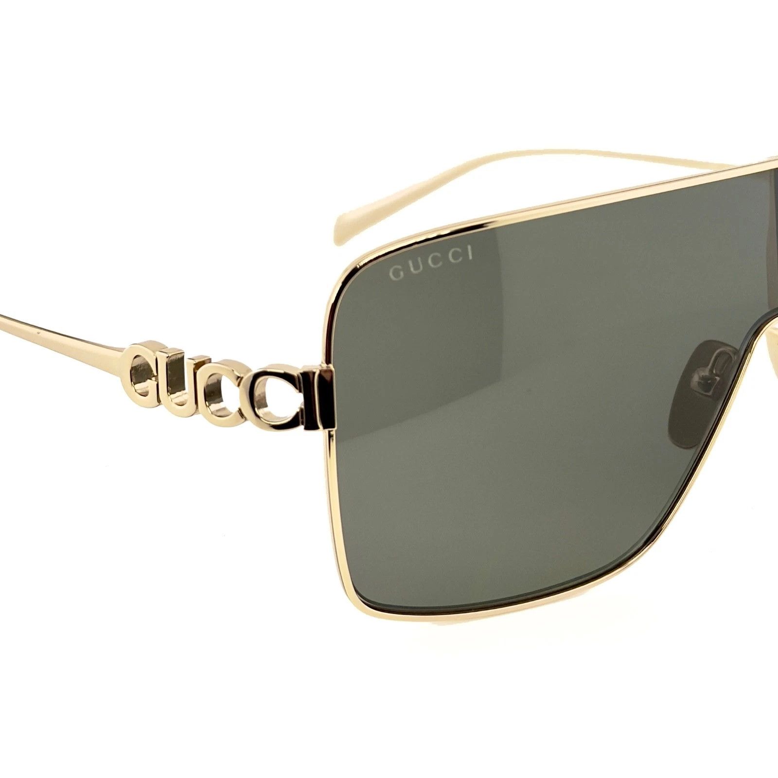 Gucci GUCCI 1936 Gg1936S Gold Black Logo Wrap Sunglasses 001 Size ONE SIZE - 4 Thumbnail