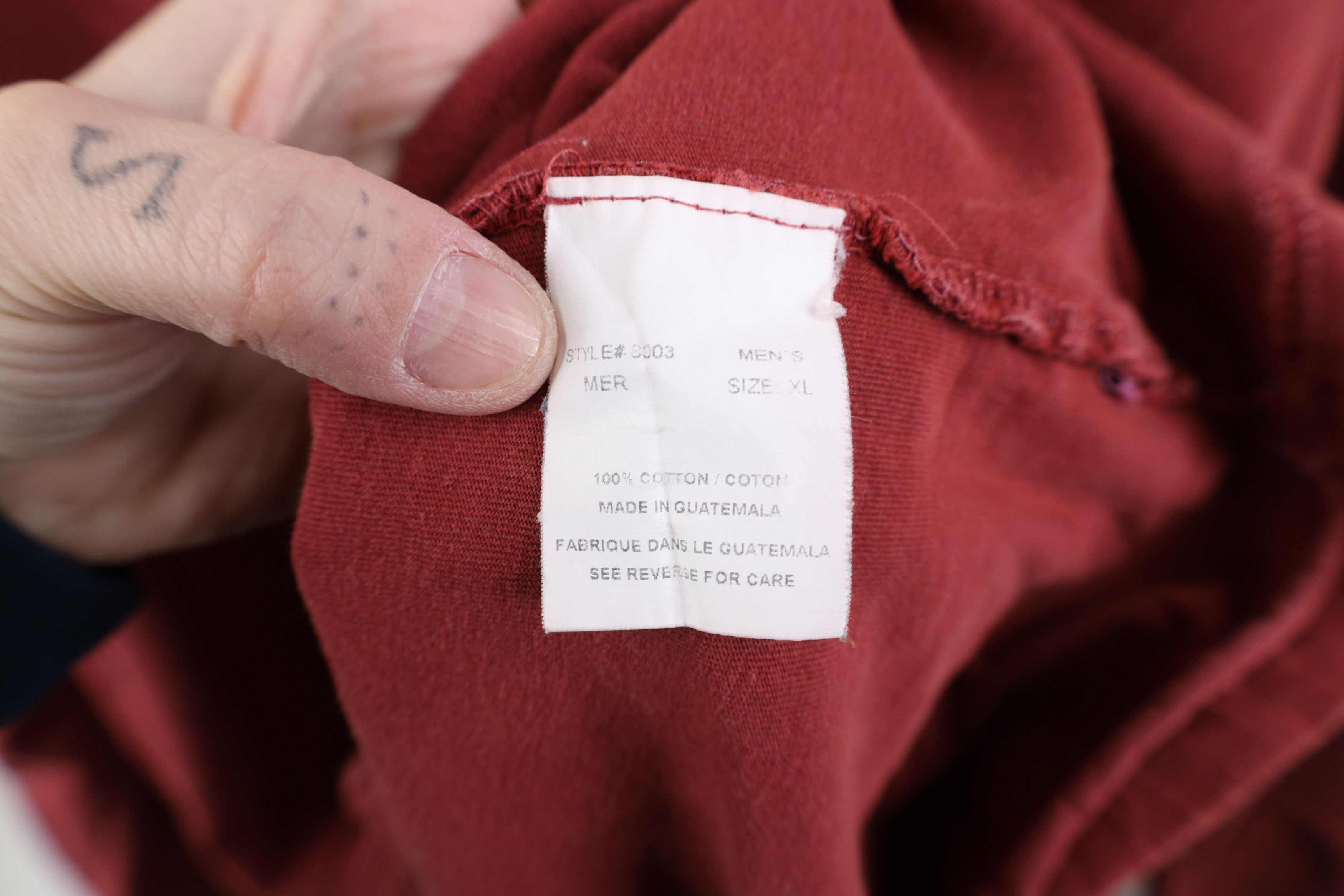 Woolrich Woolen Mills Vintage 90s Woolrich Heavy Stonewash Long Sleeve T-Shirt Red Size US XL / EU 56 / 4 - 7 Thumbnail