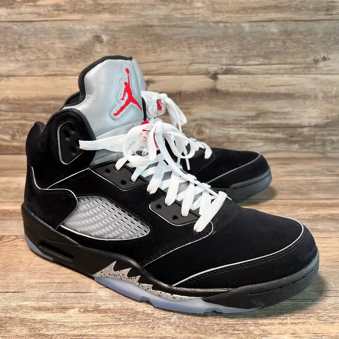 Nike Air Jordan 5 AJ5 Black Silver 44.5 US HF3975-001 Size US 11.5 / EU 44-45 - 2 Thumbnail