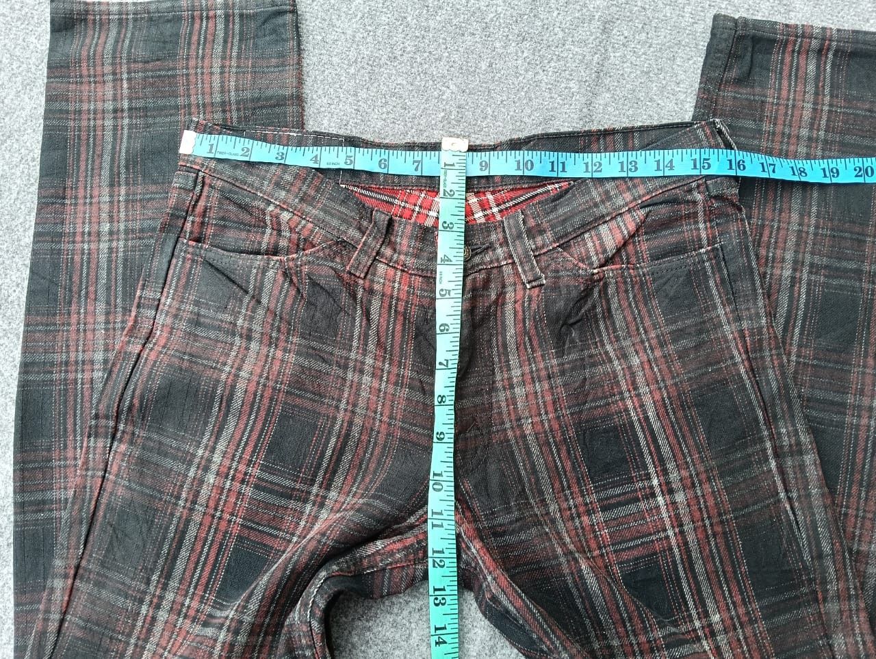 Levi's Vintage Clothing Rare Y2K Levi's 519 Dark Flannel Plaid Pants Made in Japan. Size US 31 - 3 Thumbnail