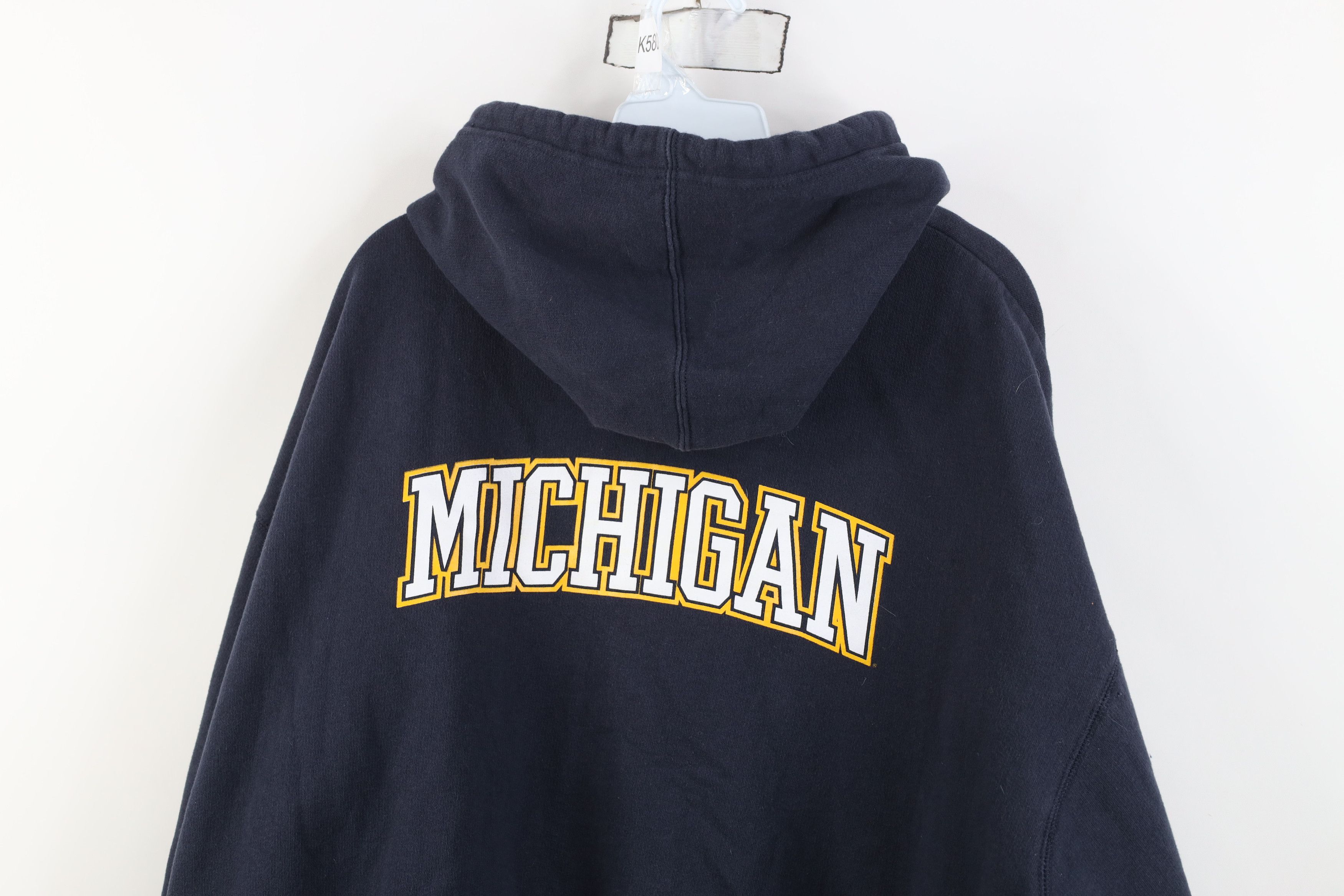 Vintage Vintage 90s Heavyweight University of Michigan Hoodie Size US XL / EU 56 / 4 - 13 Thumbnail