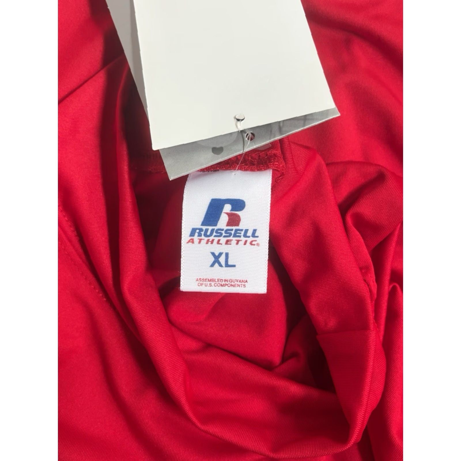 Russell Athletic VINTAGE Russell Athletic Mock Neck Shirt Mens XL NWT NOS 00s Dri-Power Red Long Sleeve Polyester Spandex 28" 21" 24" Excellent Mens Size US XL / EU 56 / 4 - 6 Thumbnail