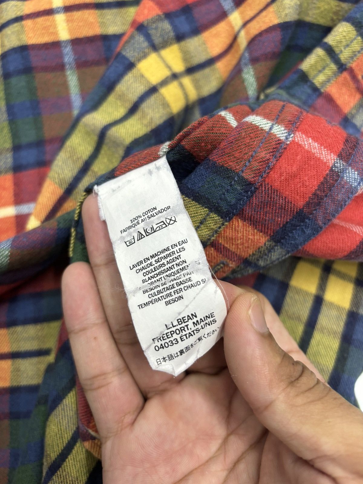 L.L. Bean ❤️‍🔥L.L. BEAN CHECKERED FLANNEL BUTTON SHIRT Size US L / EU 52-54 / 3 - 9 Thumbnail