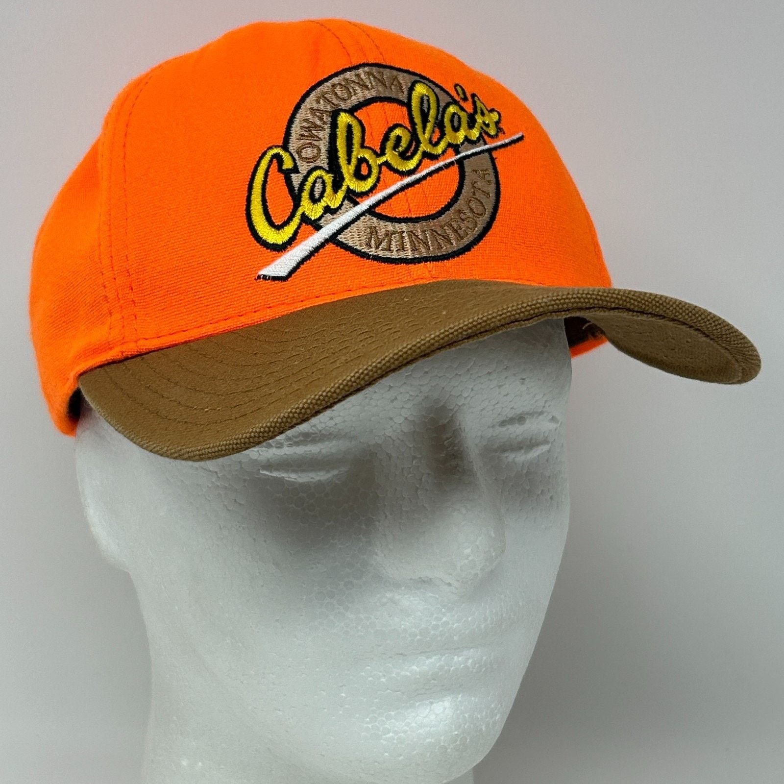 Cabelas Vintage Cabelas Hat Baseball Cap Owatonna Minnesota Orange Size ONE SIZE - 12 Thumbnail