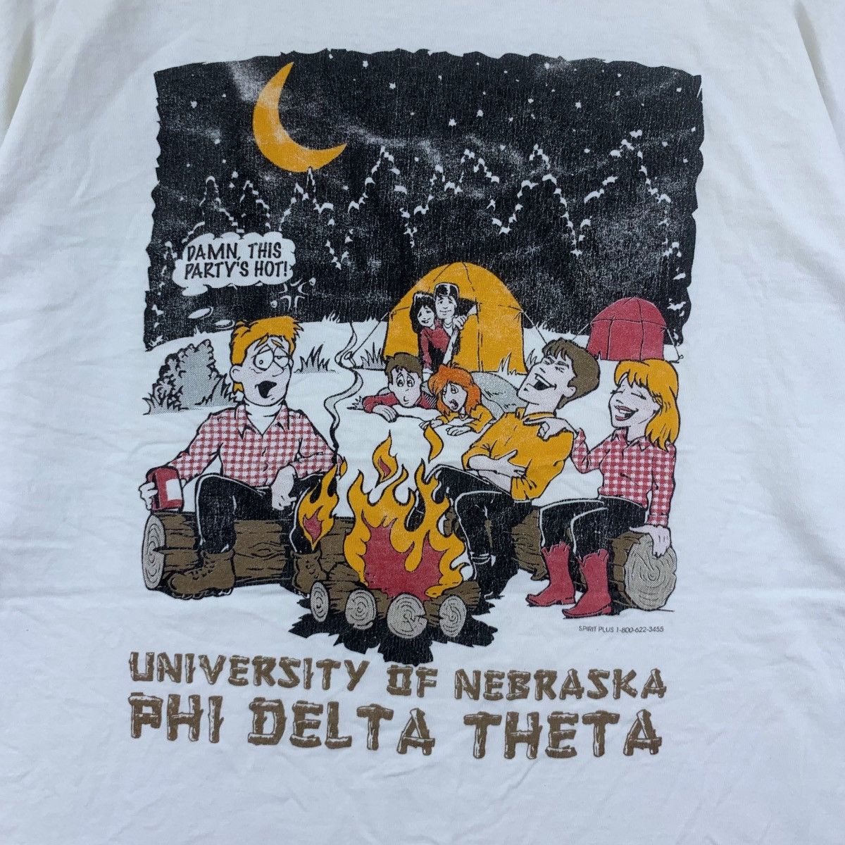 Fruit Of The Loom Vintage 1995 PHI DELTA THETA University Of Nebraska Size US XL / EU 56 / 4 - 5 Thumbnail