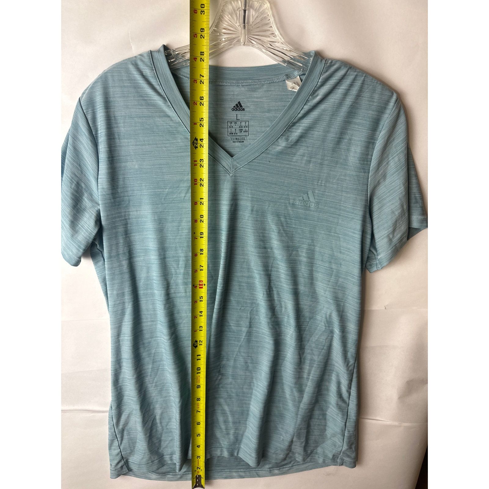 Adidas Adidas Shirt Small Adult Green Athletic Stretch Mens L Size ONE SIZE - 7 Thumbnail
