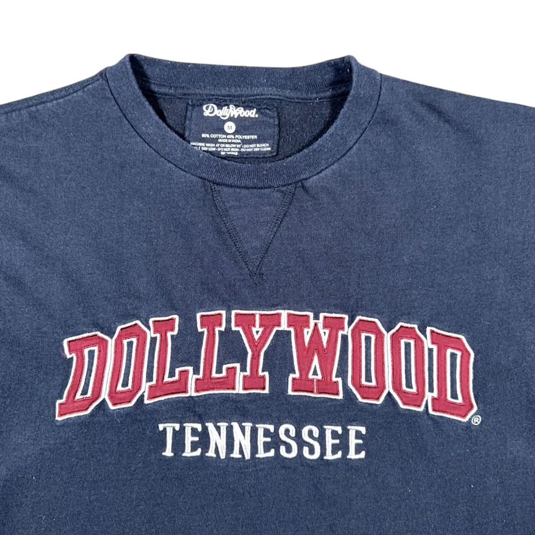 Vintage Dollywood Sweater Adult MEDIUM Blue Sweatshirt Tennessee Park Country Music Size US M / EU 48-50 / 2 - 2 Thumbnail