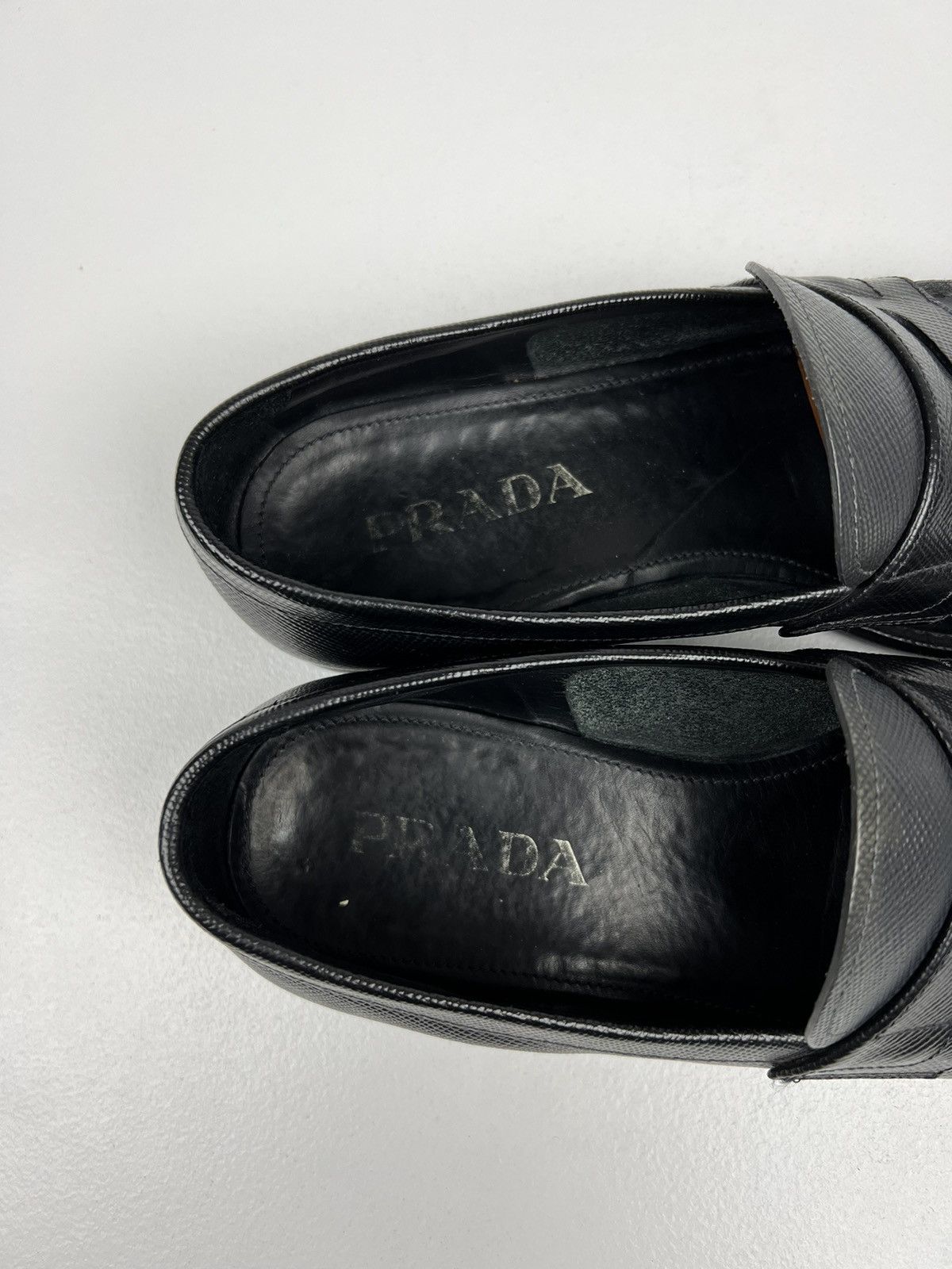 Prada PRADA Loafers Leather Saffiano Penny Shoes FOMS Black Men’s Size US 9.5 / EU 42-43 - 17 Thumbnail