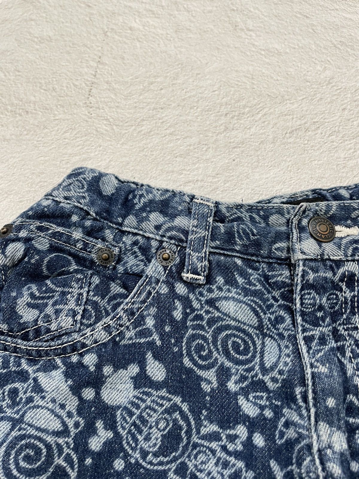 Hysteric Glamour Hystreric Glamour Logo All Over Printed Denim Y2K style Size 24" / US 00 / IT 34 - 5 Thumbnail